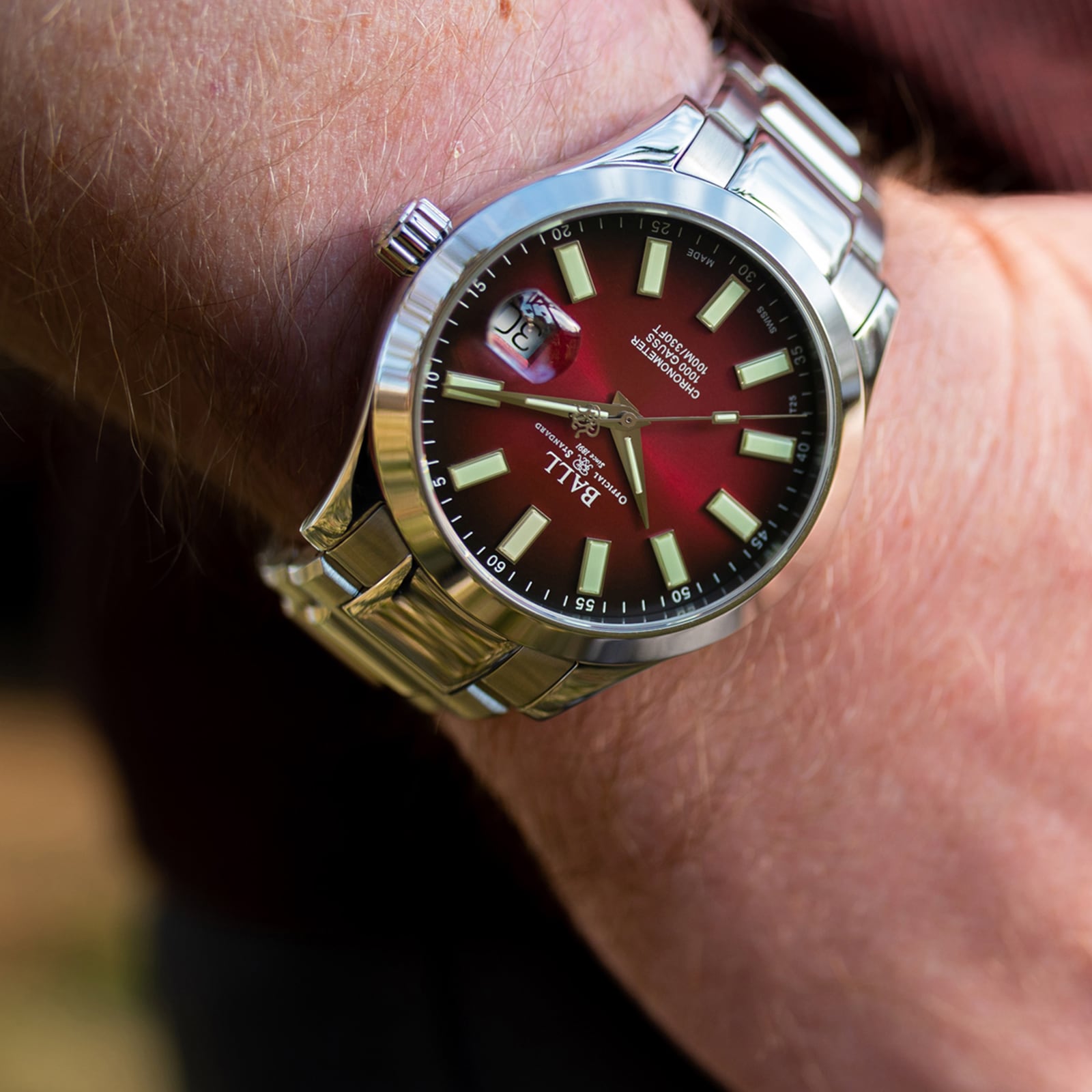 BALL Engineer III NM9026C Automatic Watch - 40mm Red Dial | Stainless Steel - Image 3