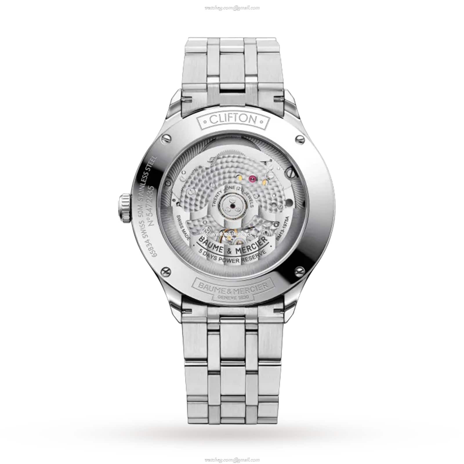 Baume & Mercier Clifton Baumatic Automatic Blue Dial Watch - 40mm Stainless Steel - Image 2