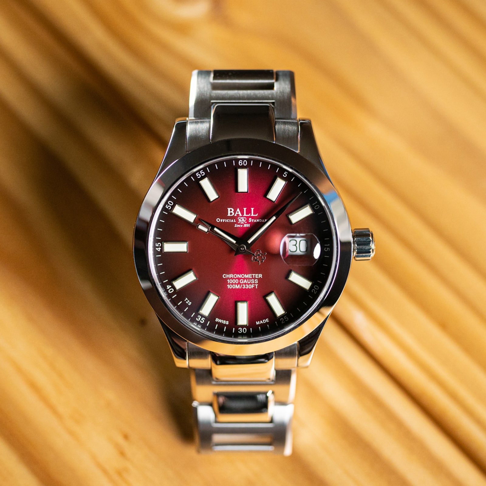 BALL Engineer III NM9026C Automatic Watch - 40mm Red Dial | Stainless Steel - Image 4