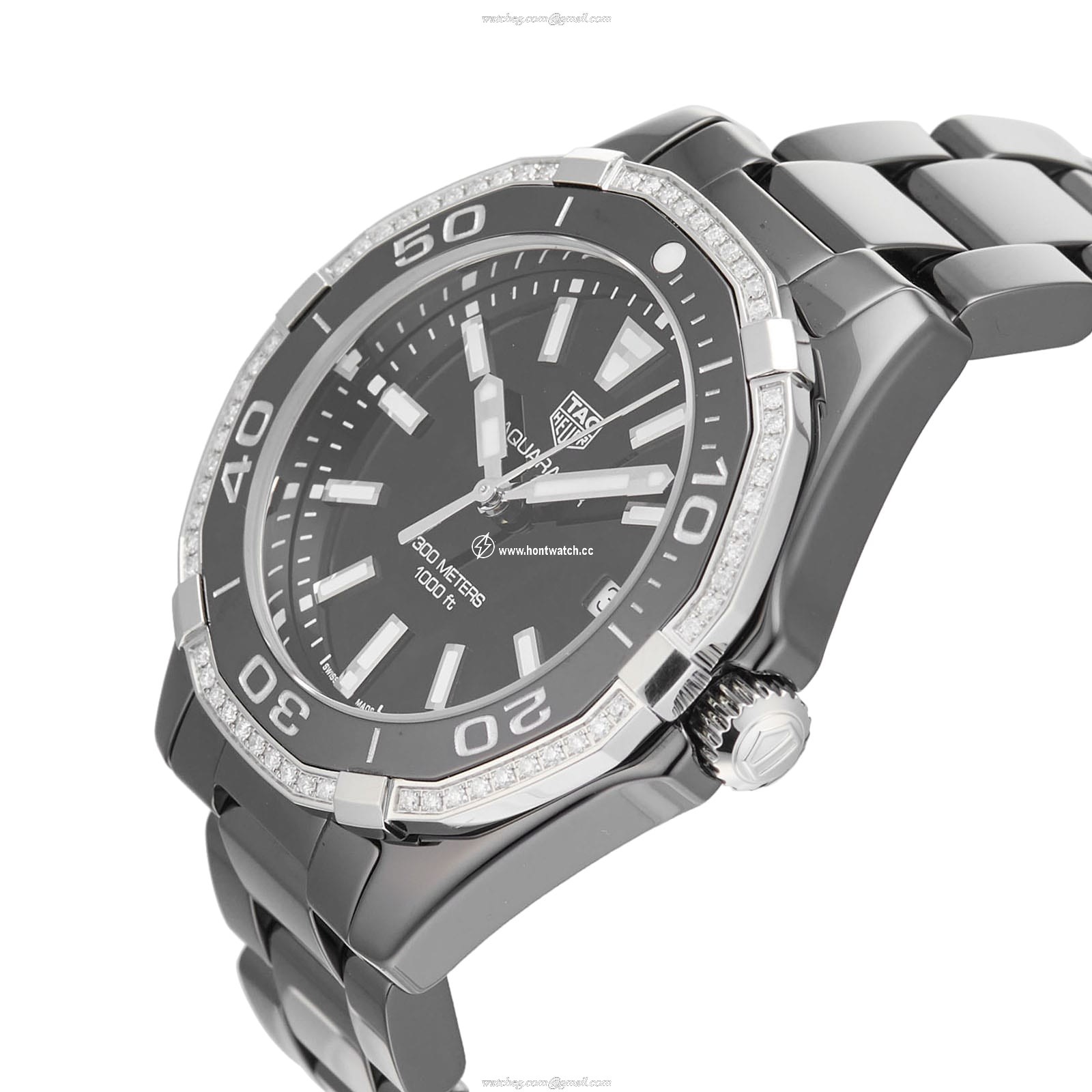 TAG Heuer Aquaracer WAY1395.BH0716 Ladies Watch | Ceramic | Quartz | 35mm - Image 2