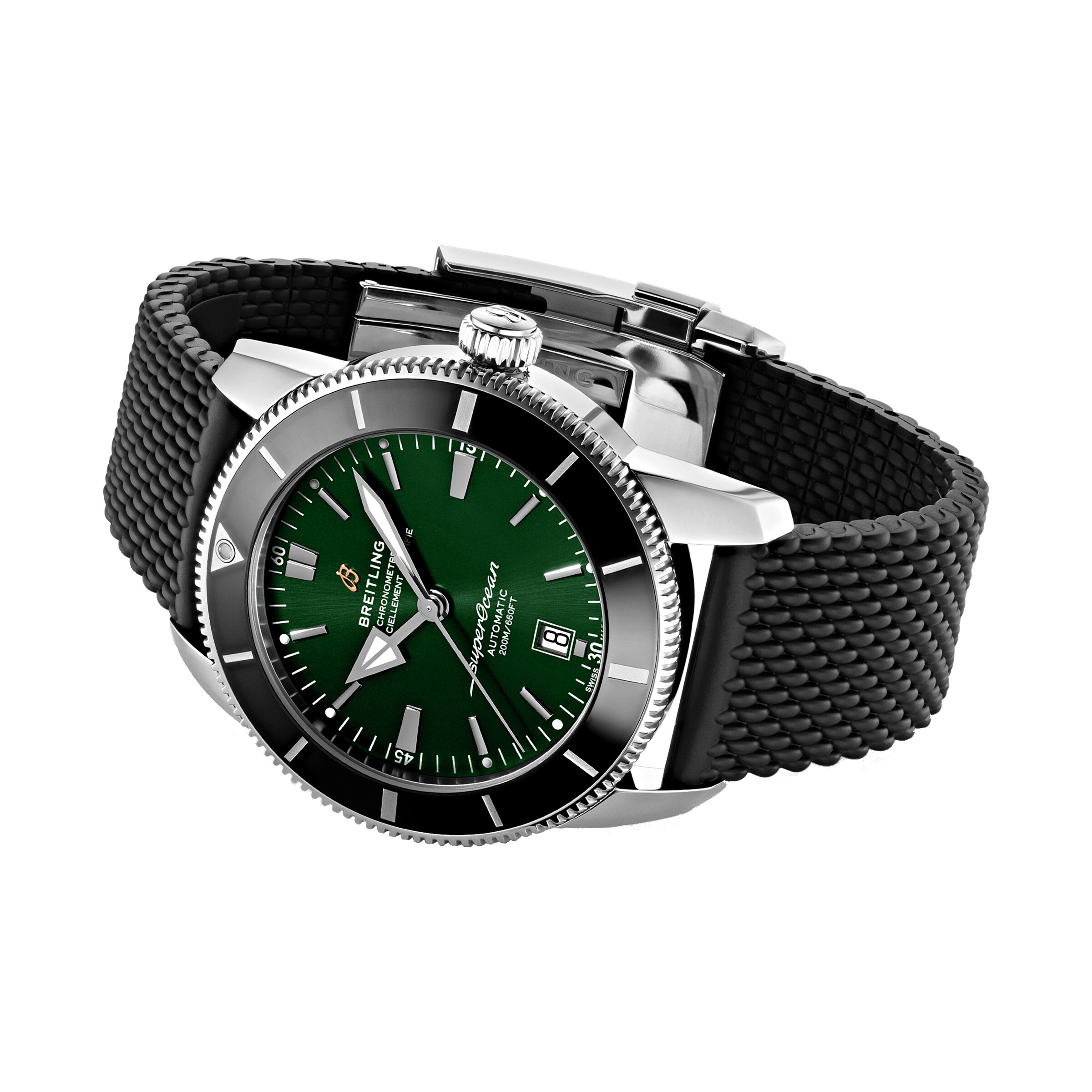 Breitling Superocean Heritage 46mm Automatic Green Dial - Stainless Steel Watch - Image 3