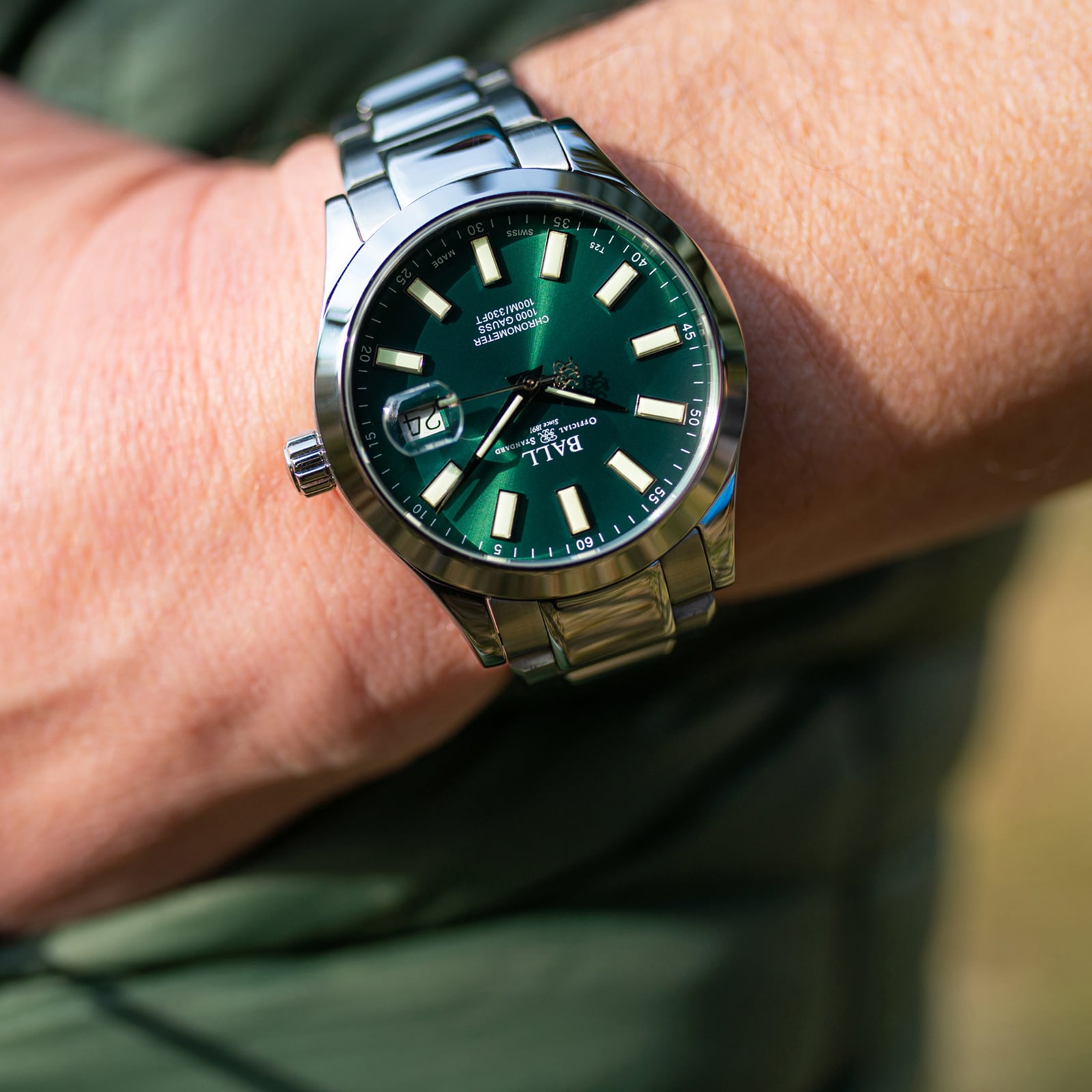 BALL Engineer III NM9026C Automatic Green Watch - 40mm Stainless Steel - Image 3