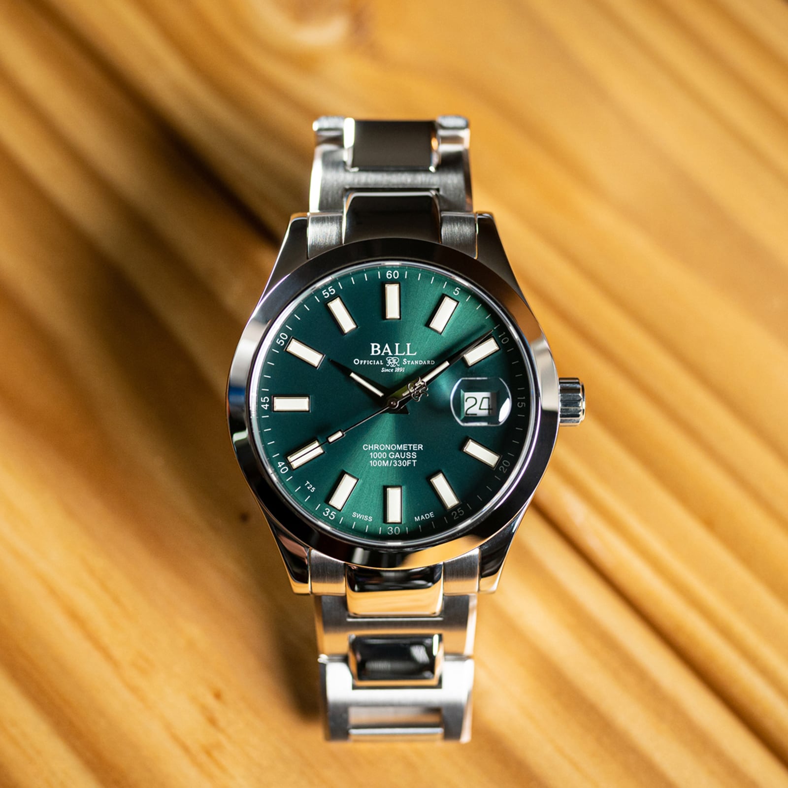 BALL Engineer III NM9026C Automatic Green Watch - 40mm Stainless Steel - Image 4