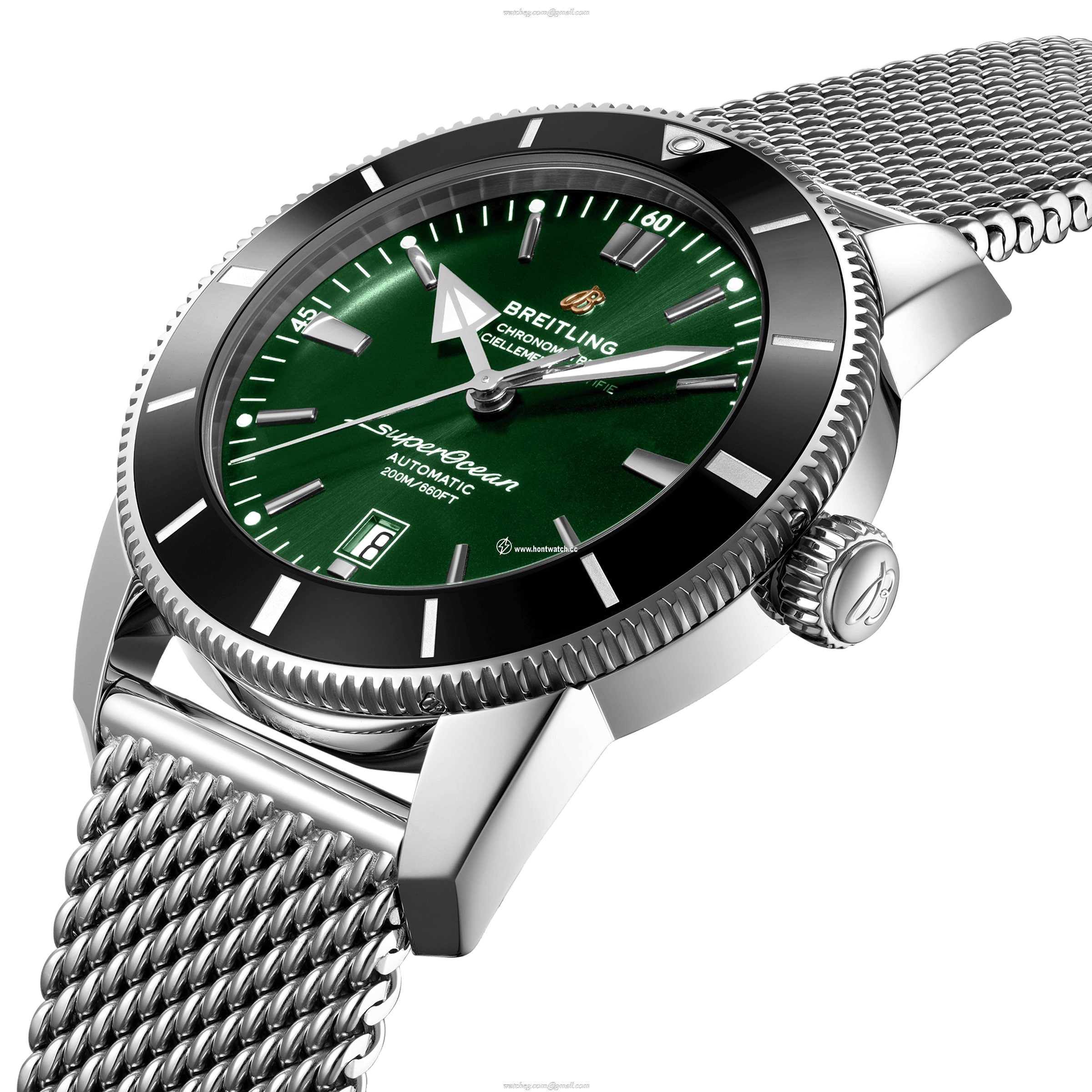 Breitling Superocean Heritage 46mm Automatic Green Dial - Stainless Steel Watch - Image 2