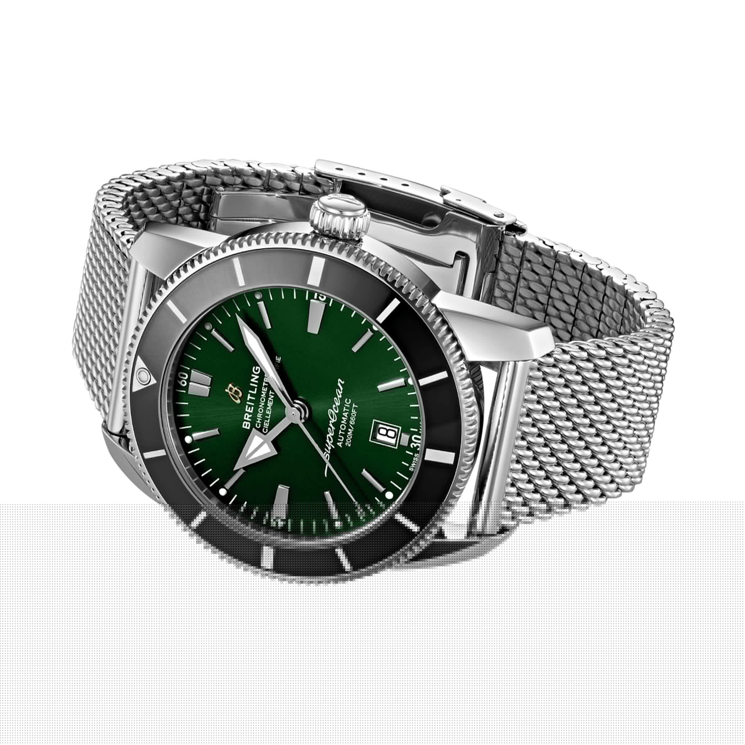 Breitling Superocean Heritage 46mm Automatic Green Dial - Stainless Steel Watch - Image 3