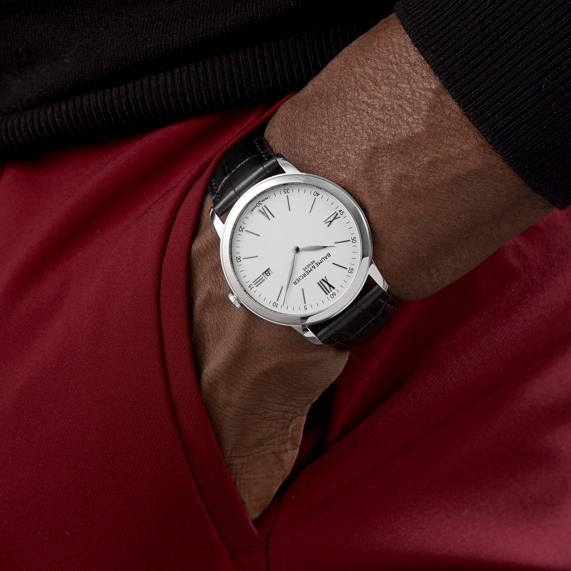 Baume & Mercier Classima M0A10414 - 42mm Stainless Steel Quartz Watch - White Dial - Image 3
