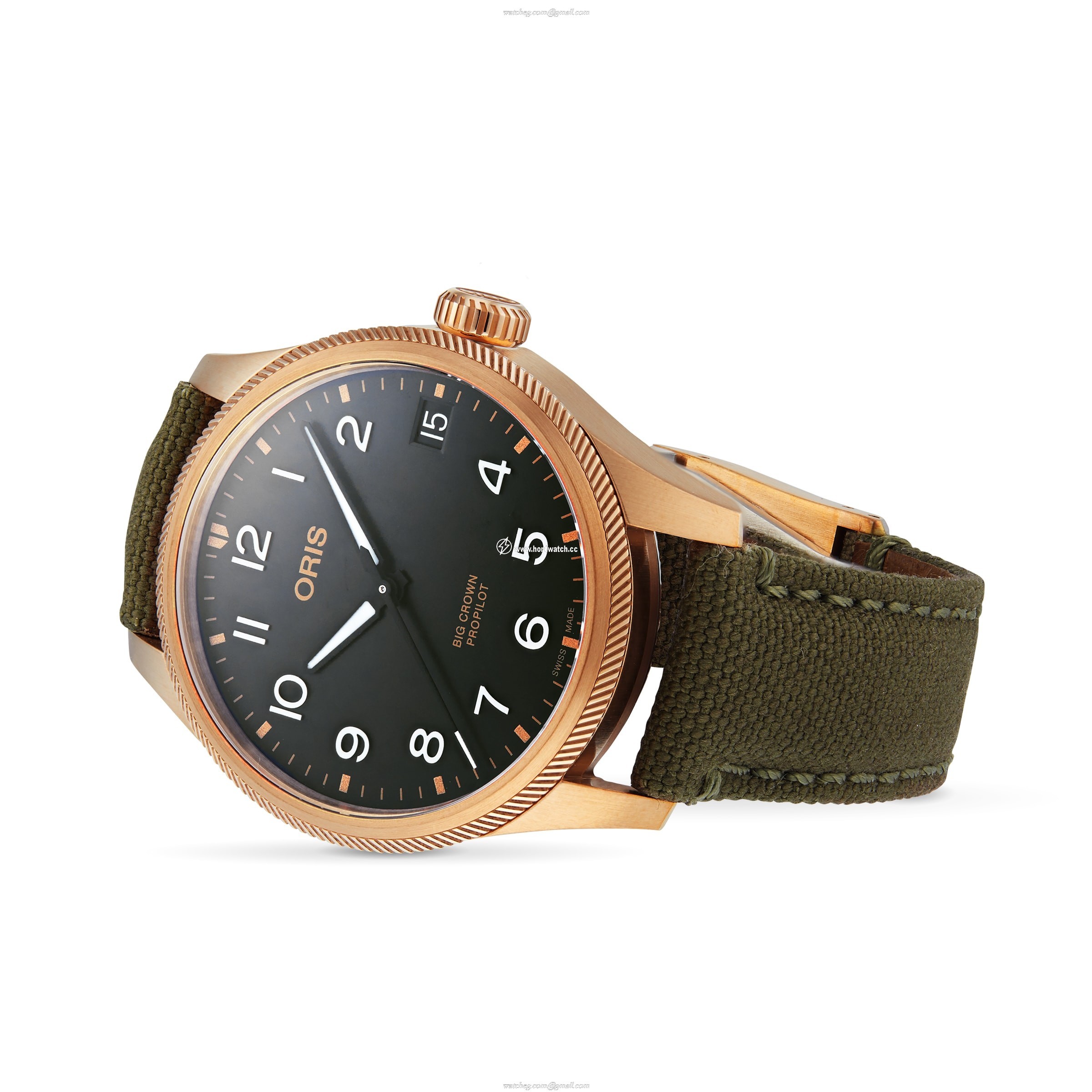 Oris Aviation Bronze Automatic Watch - 41mm Black Dial - 100M Water Resistant - Image 2