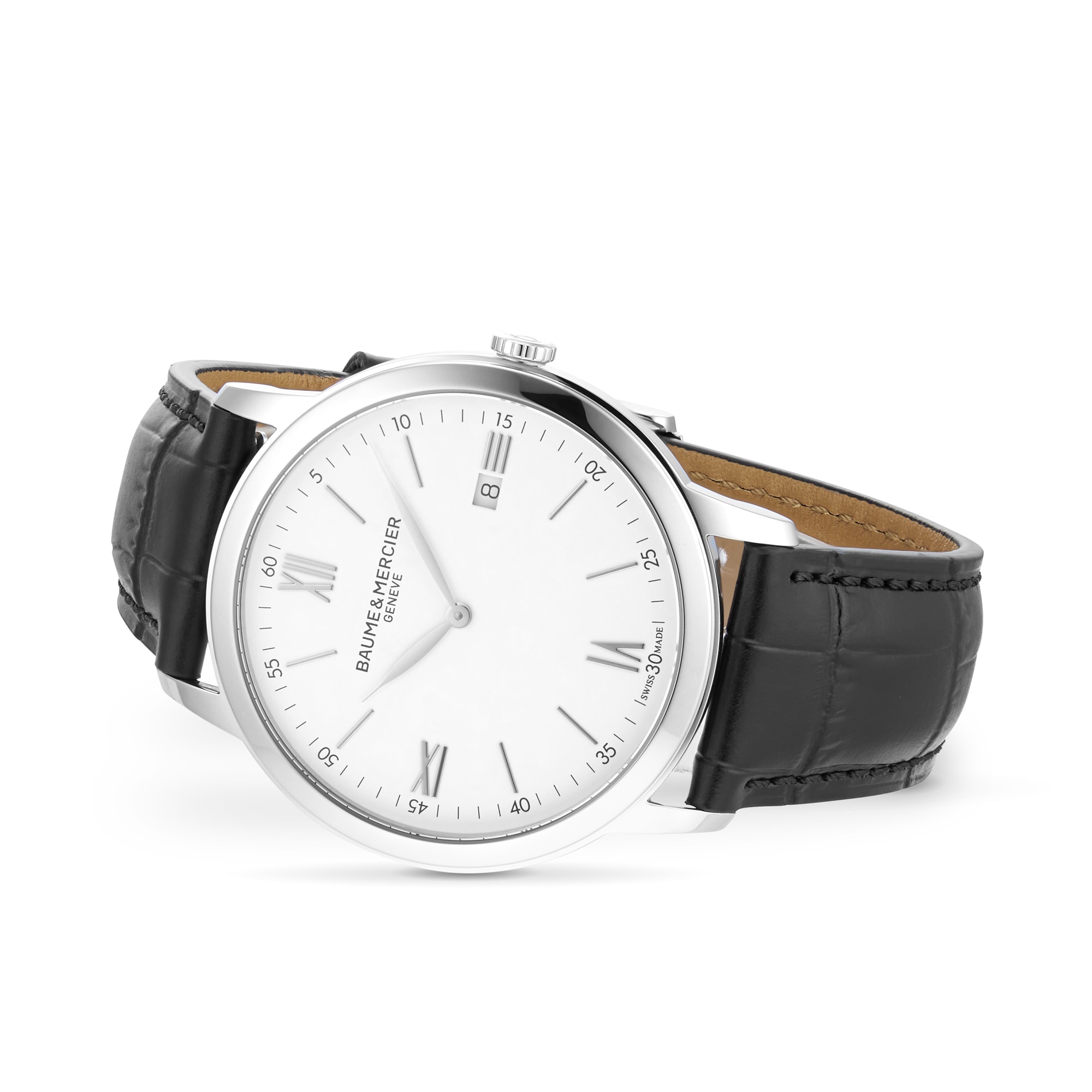 Baume & Mercier Classima M0A10414 - 42mm Stainless Steel Quartz Watch - White Dial - Image 4
