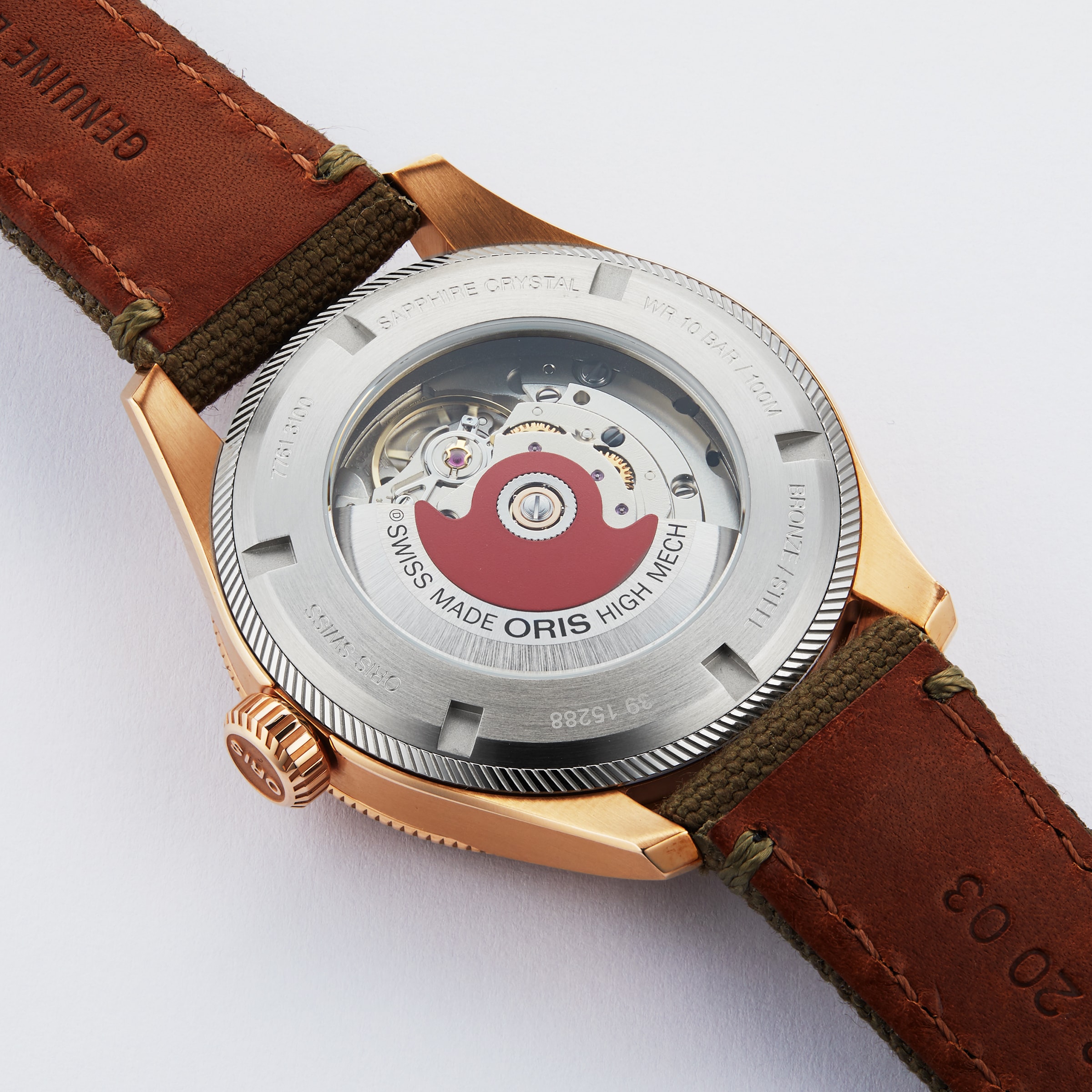 Oris Aviation Bronze Automatic Watch - 41mm Black Dial - 100M Water Resistant - Image 4