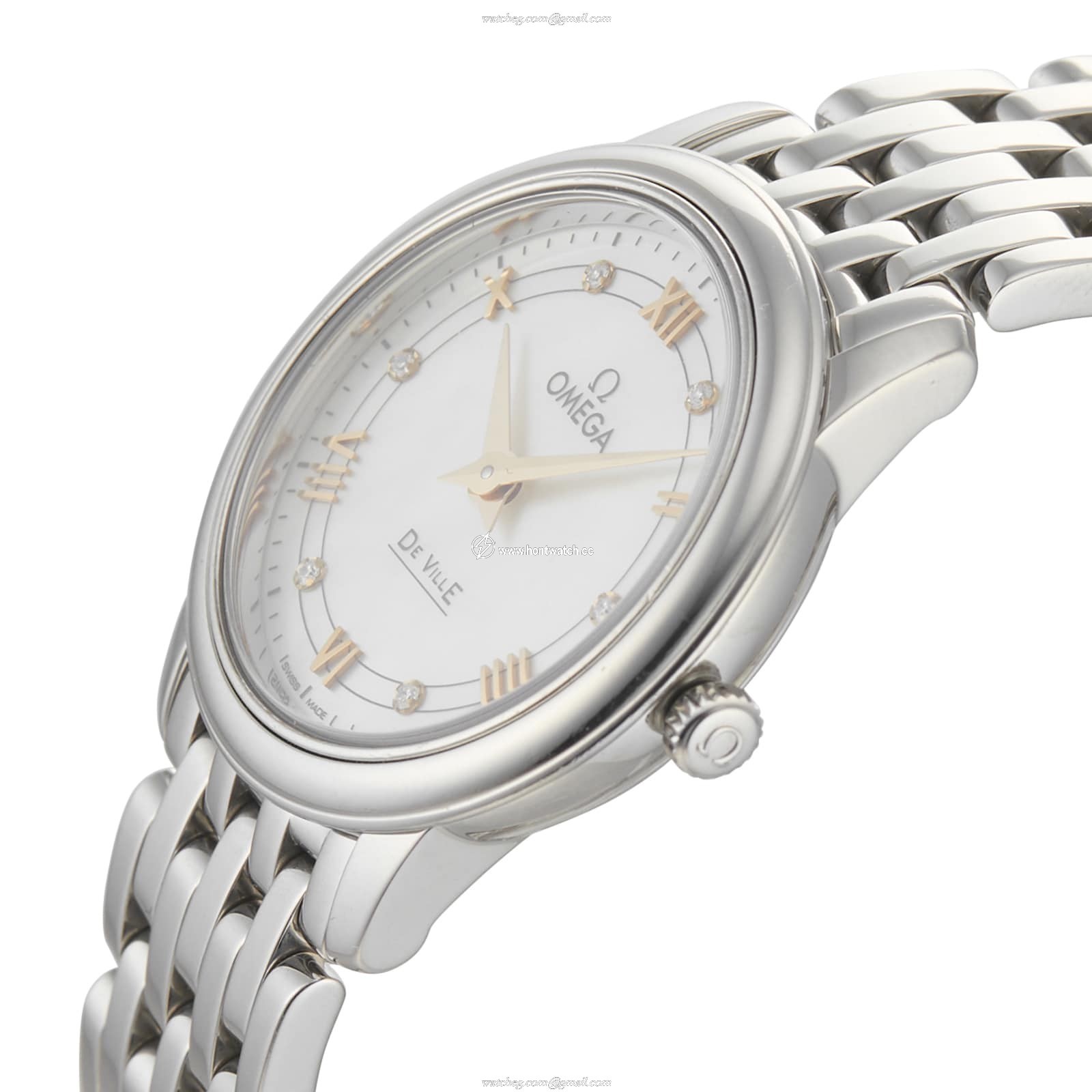 Omega De Ville Ladies Watch - 27mm Stainless Steel - Mother of Pearl Dial - Quartz - Image 2