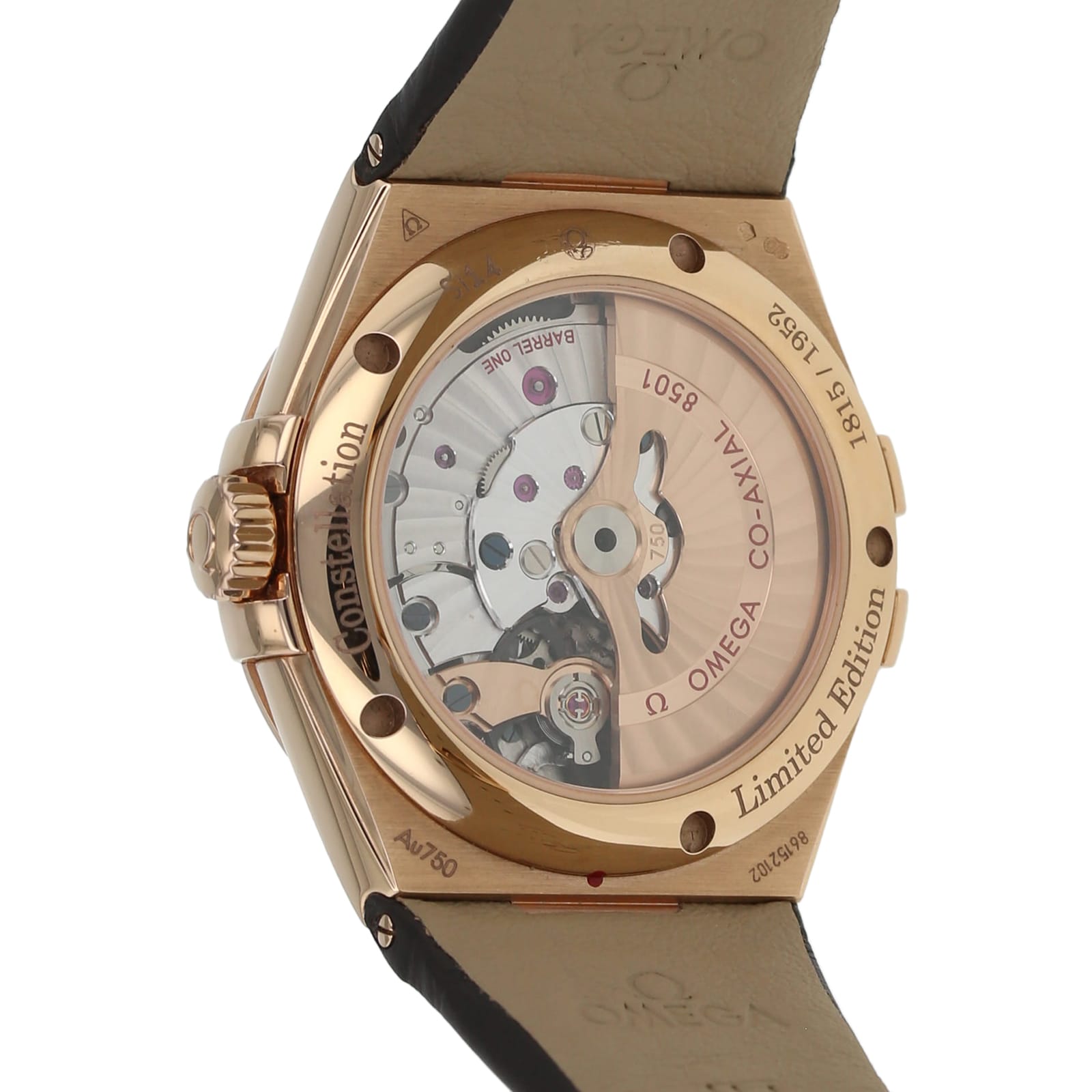 Omega Constellation 38mm Yellow Gold Automatic Silver Dial Replica Watch - Image 4