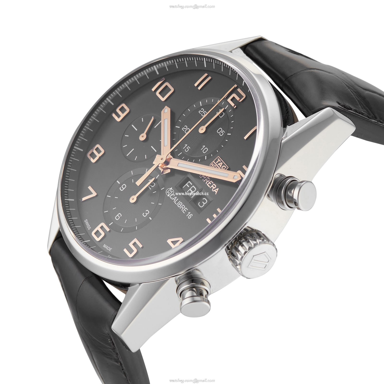 Pre-Owned TAG Heuer Carrera Automatic Chronograph - 43mm Black Dial Men's Watch - Image 2