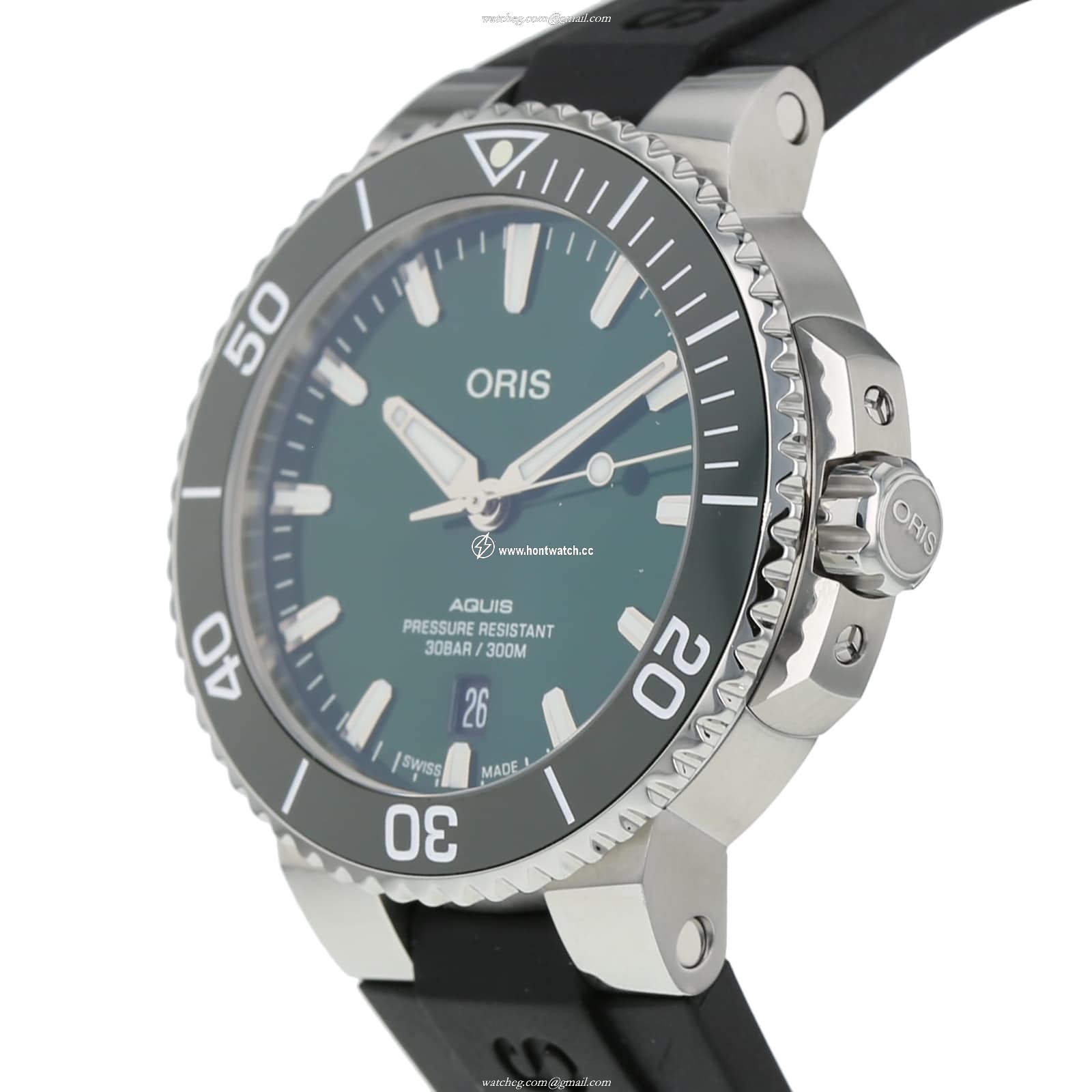 Oris Aquis Date Automatic Diving Watch - 41mm Green Dial | Stainless Steel - Image 2