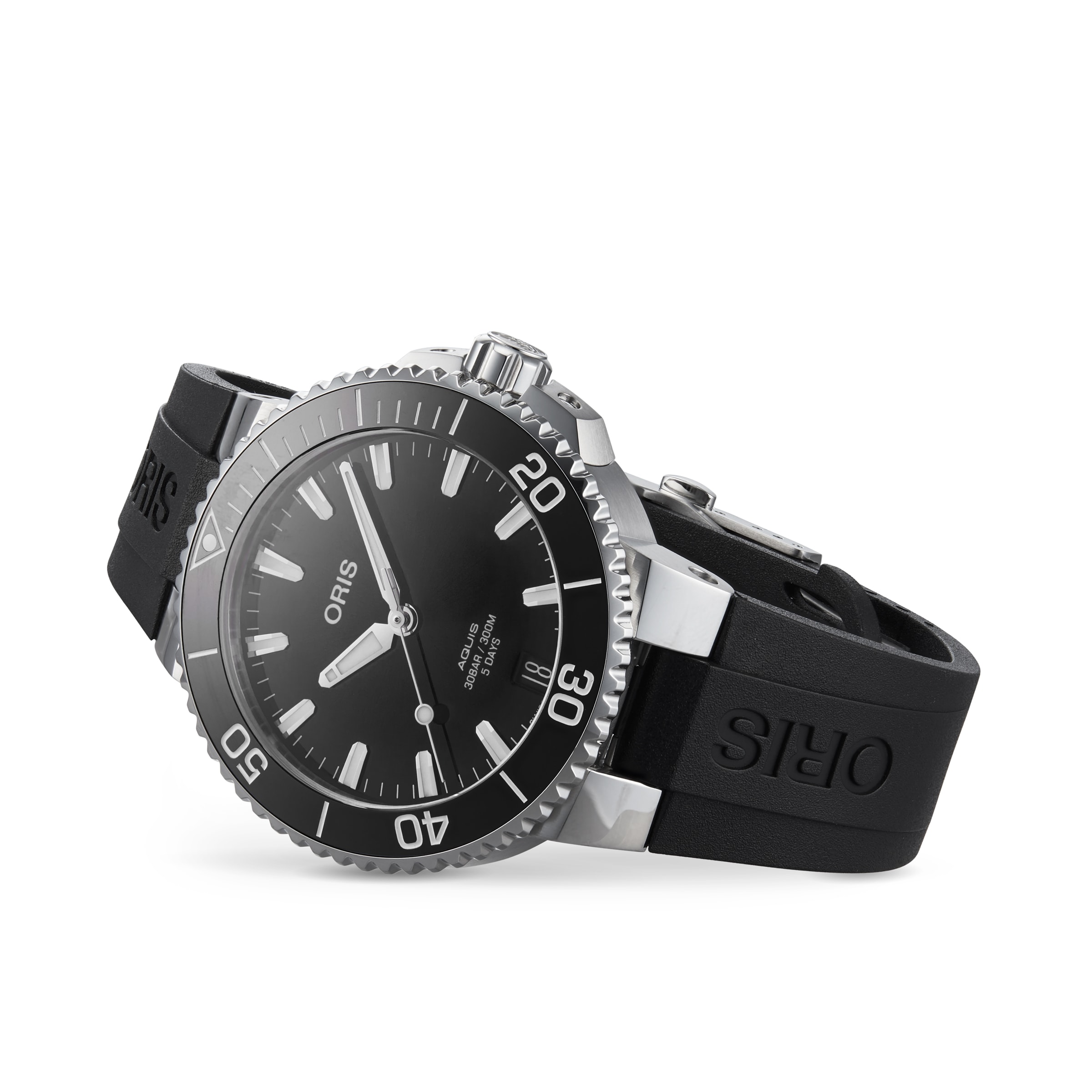 Oris Diving Automatic Watch - 41.5mm Black Dial - Stainless Steel & Rubber - Image 3