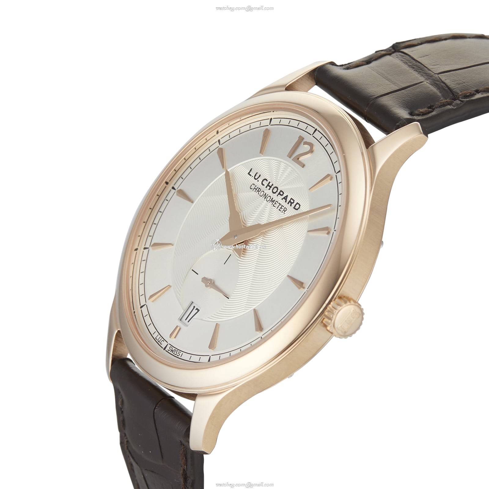 Pre-Owned Chopard L.U.C XPS 1860 Automatic Watch - 40mm Rose Gold & Silver Dial - Image 2