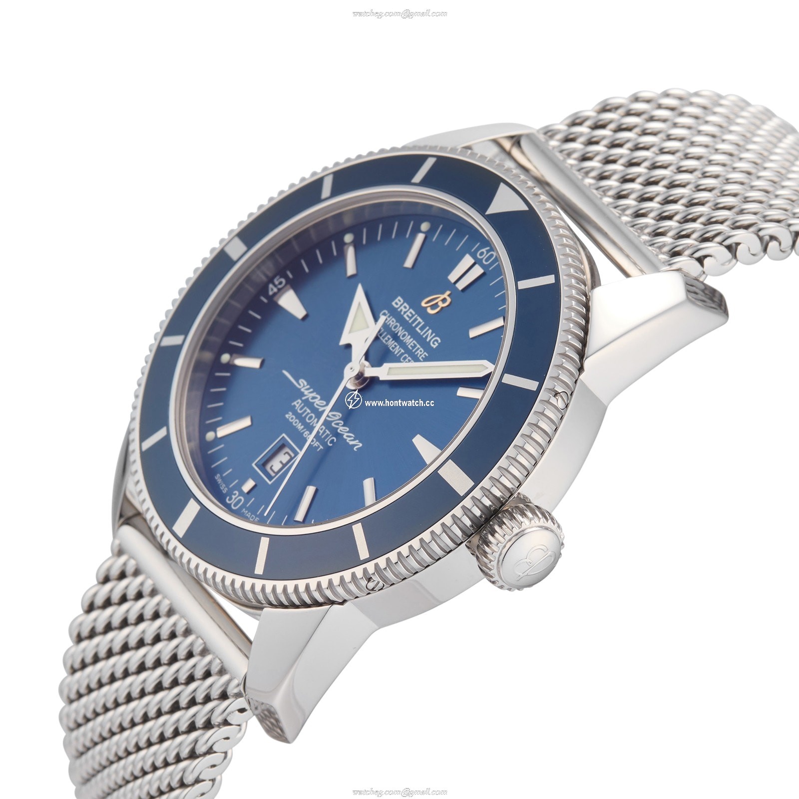 Breitling Superocean Heritage 46mm Automatic Blue Dial - Stainless Steel Watch - Image 2