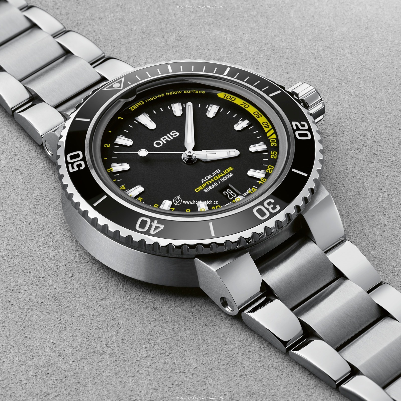 Oris Aquis Depth Gauge Automatic Black Dial - 45.5mm Ceramic & Steel - Image 2