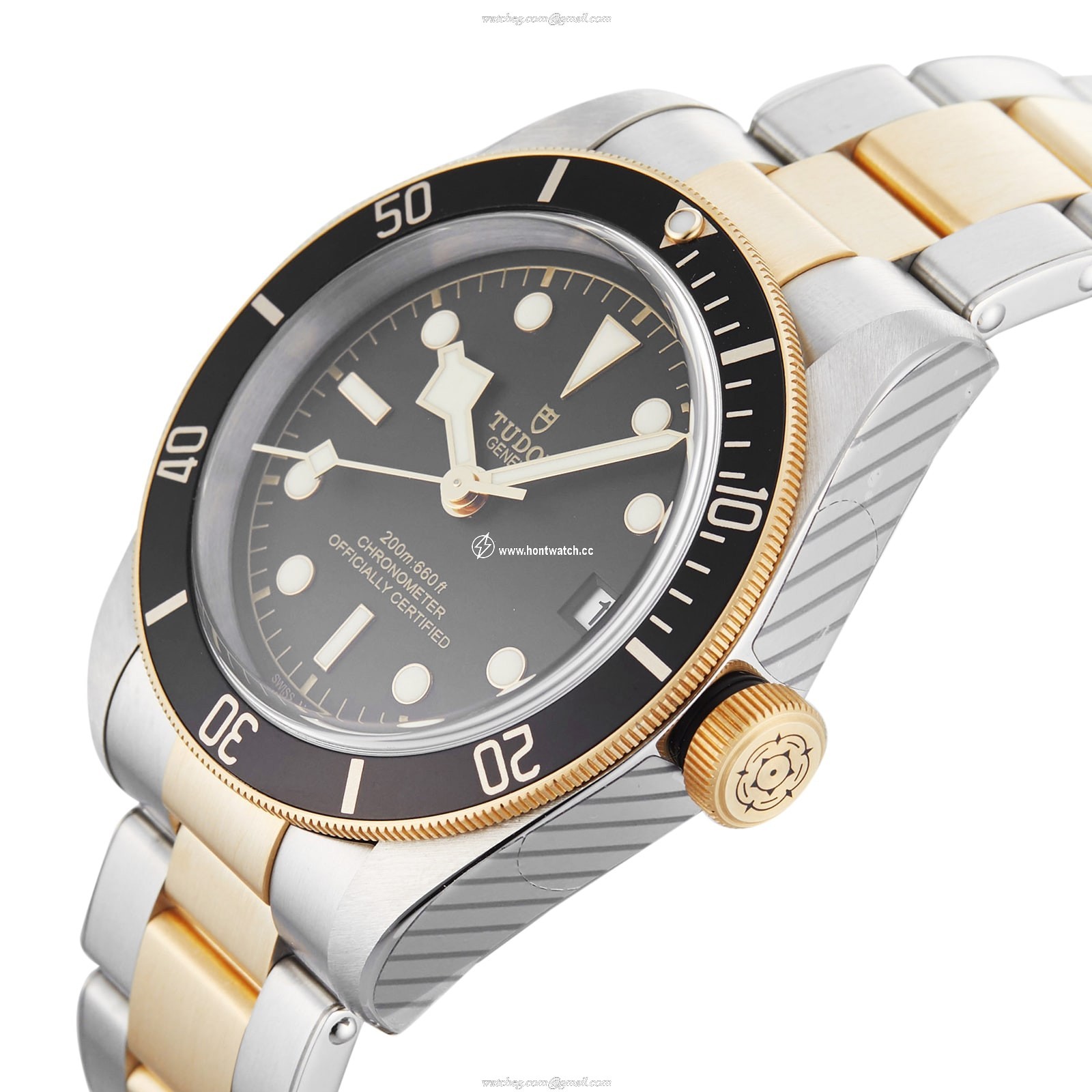 Tudor Black Bay I706906 | 41mm Steel & Gold Automatic Watch - Black Dial - Image 2