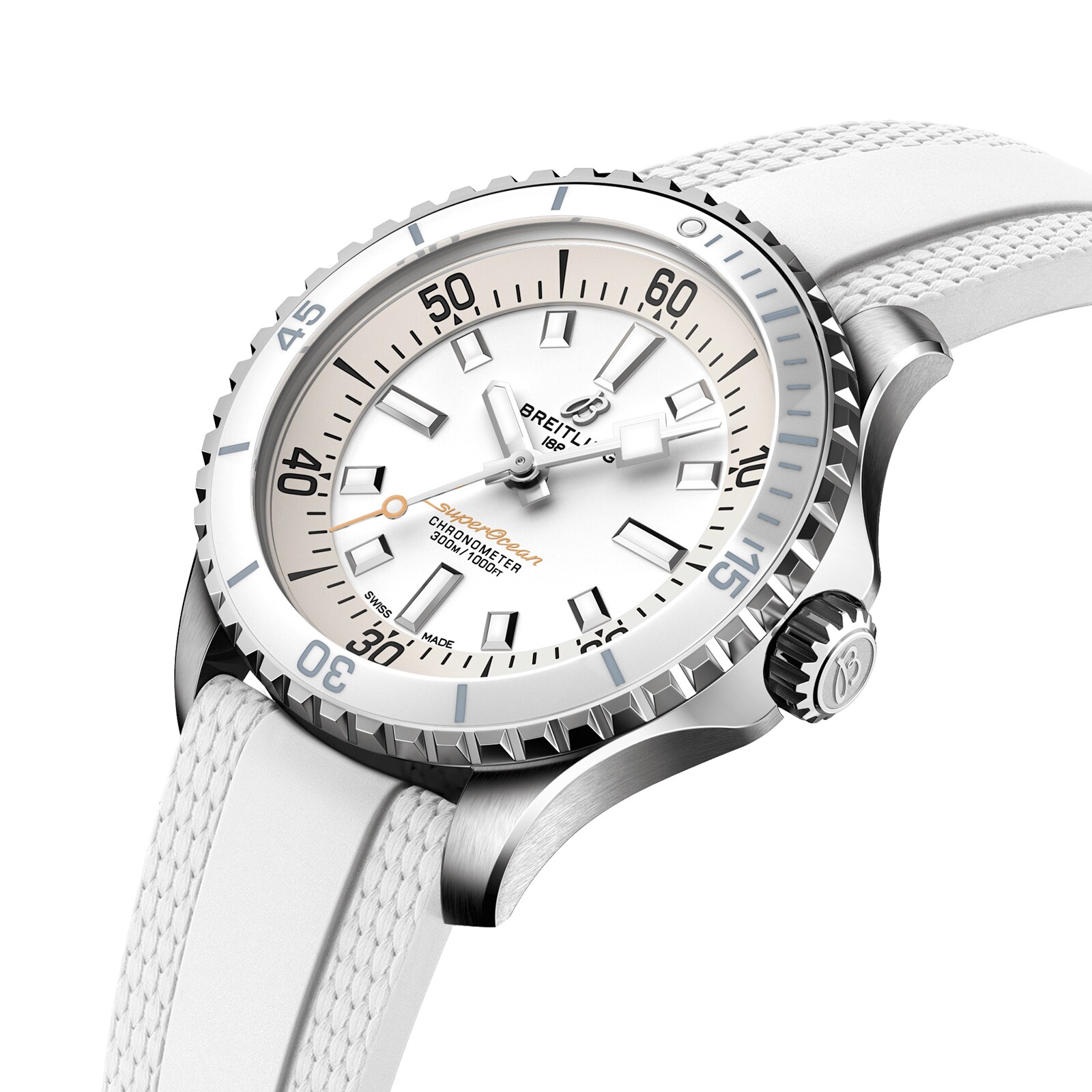 Breitling Superocean 36mm Automatic White Dial - Stainless Steel & Rubber - Image 3