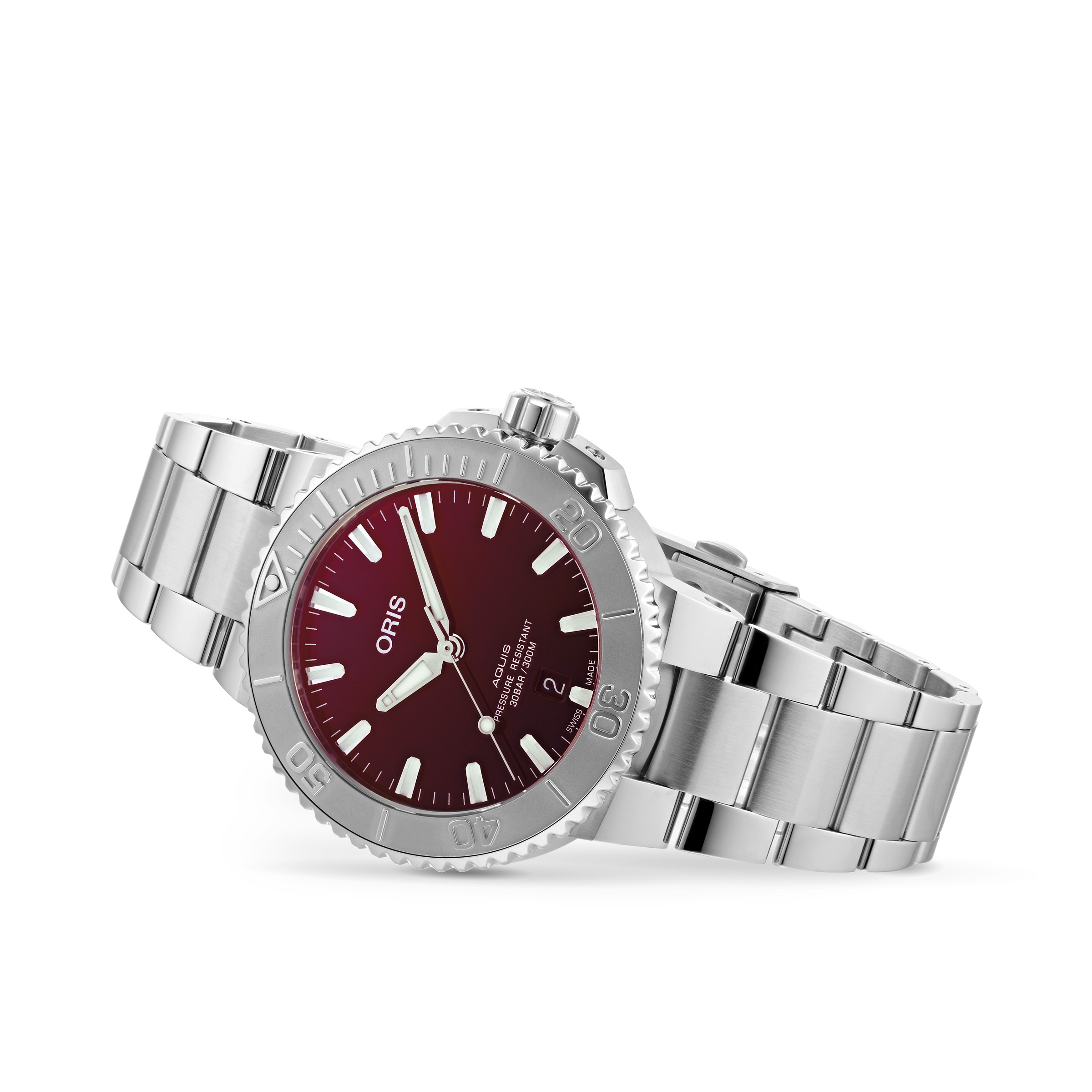 Oris Aquis Red Dial Automatic Watch - 41.5mm Stainless Steel - 300M Water Resistant - Image 3