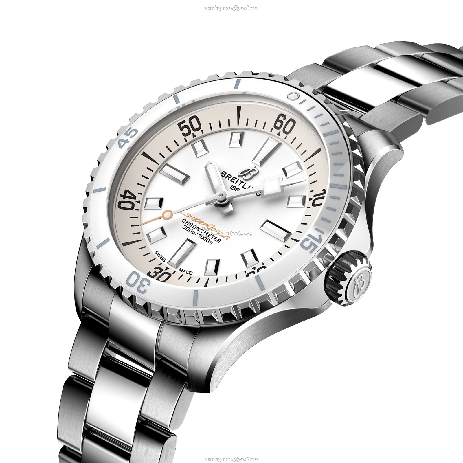 Breitling Superocean 36mm Automatic White Dial - Stainless Steel Watch - Image 2