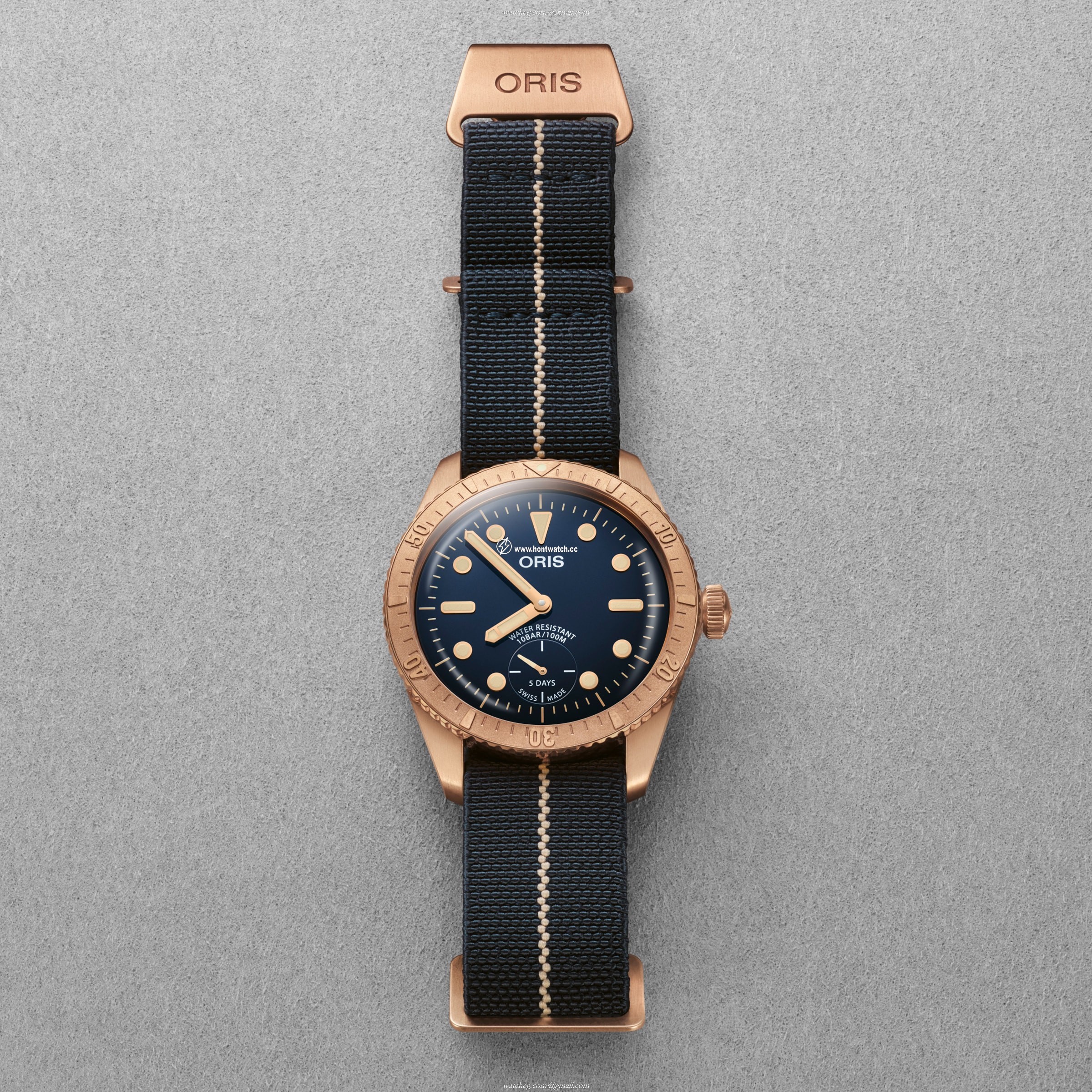 Oris Heritage 1965 Bronze Automatic Blue Watch - 40mm - Image 2