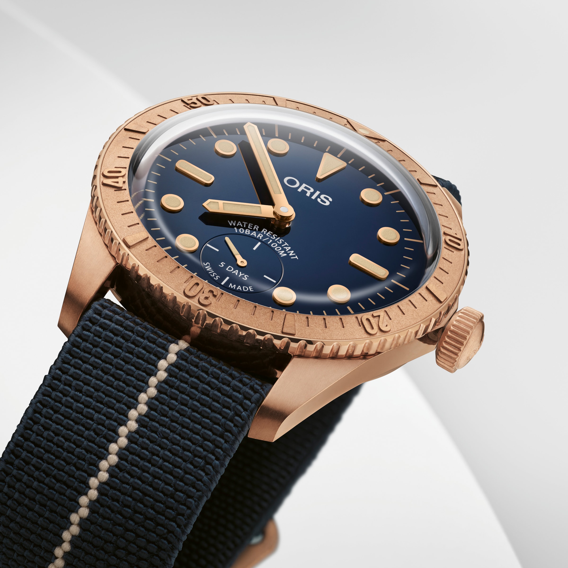 Oris Heritage 1965 Bronze Automatic Blue Watch - 40mm - Image 3