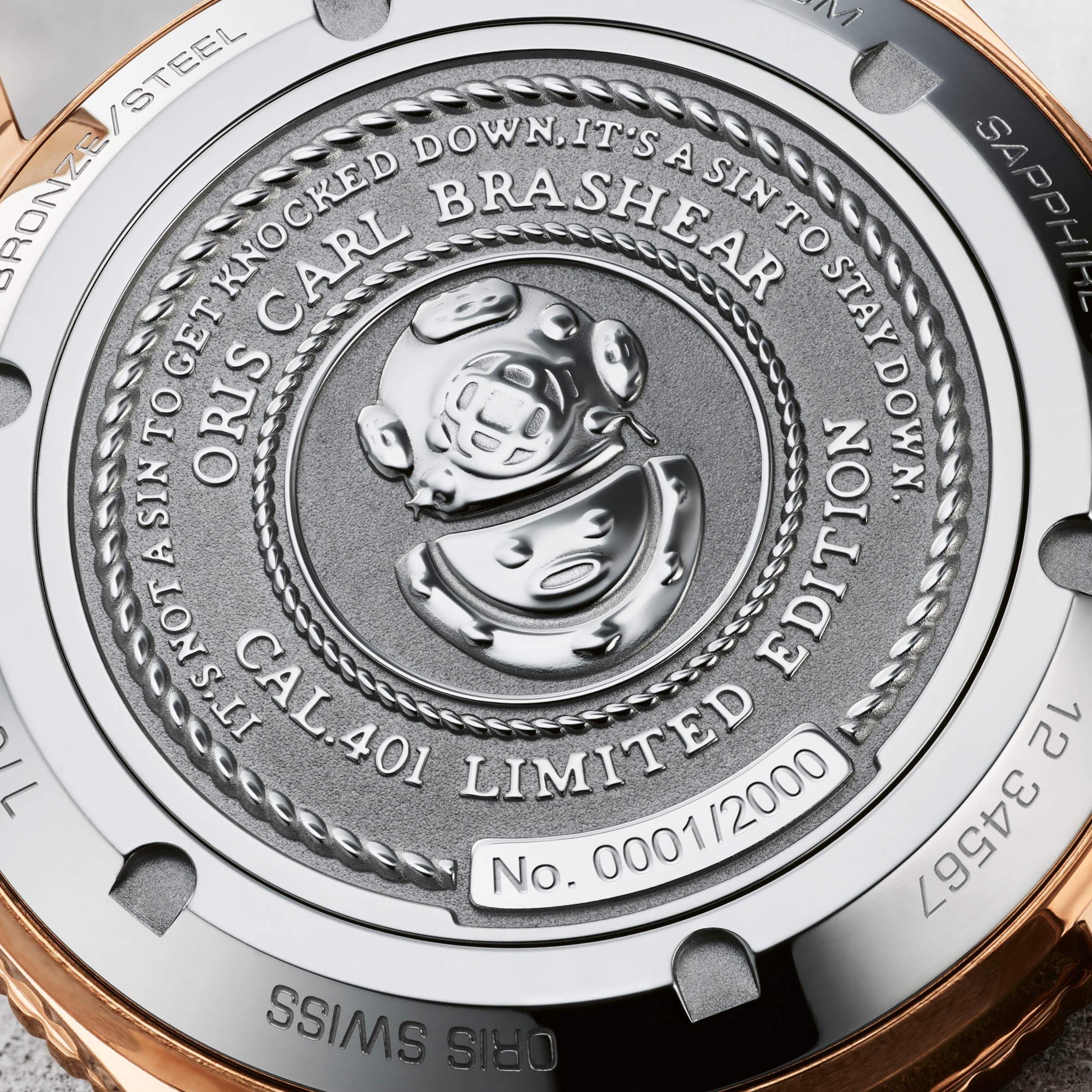 Oris Heritage 1965 Bronze Automatic Blue Watch - 40mm - Image 4
