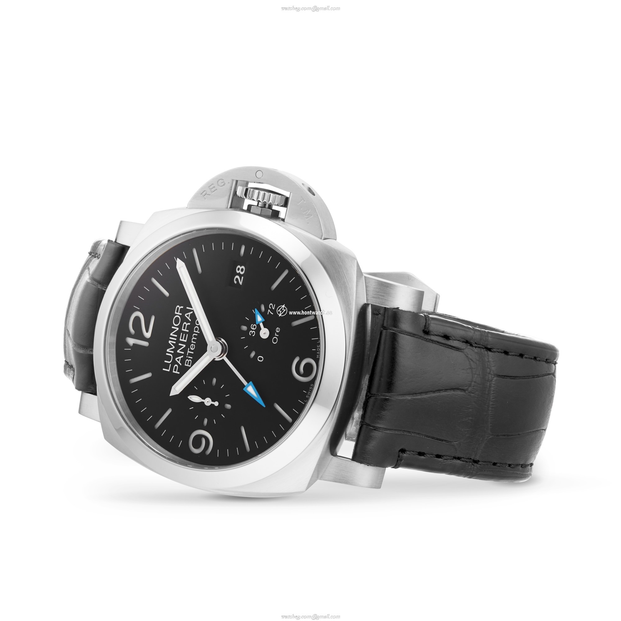 Panerai Luminor PAM01360 Automatic Watch - 44mm Stainless Steel Black Dial - Image 2