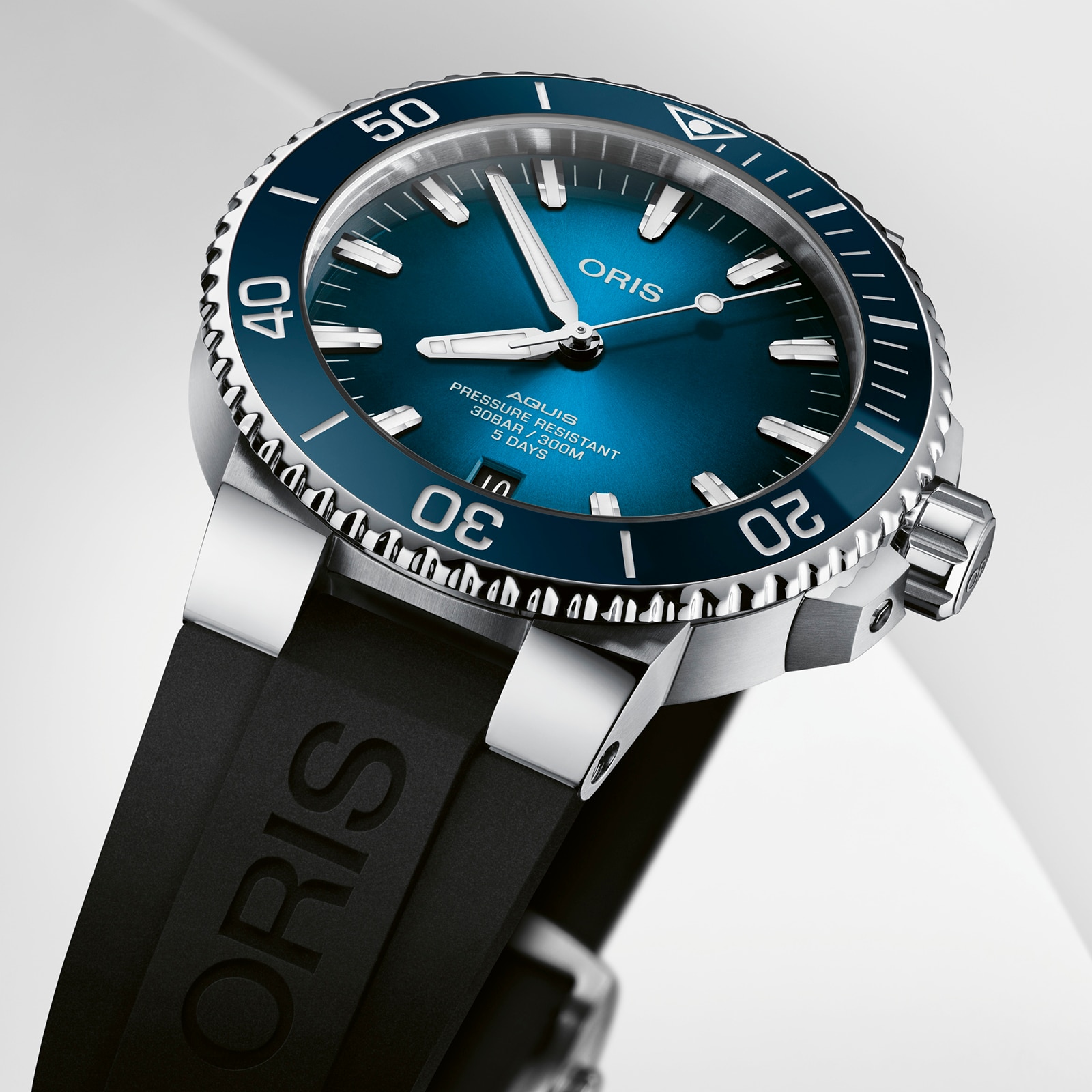 Oris Aquis Automatic Blue Dial Watch - 43.5mm Stainless Steel - 300m Water Resistant - Image 4