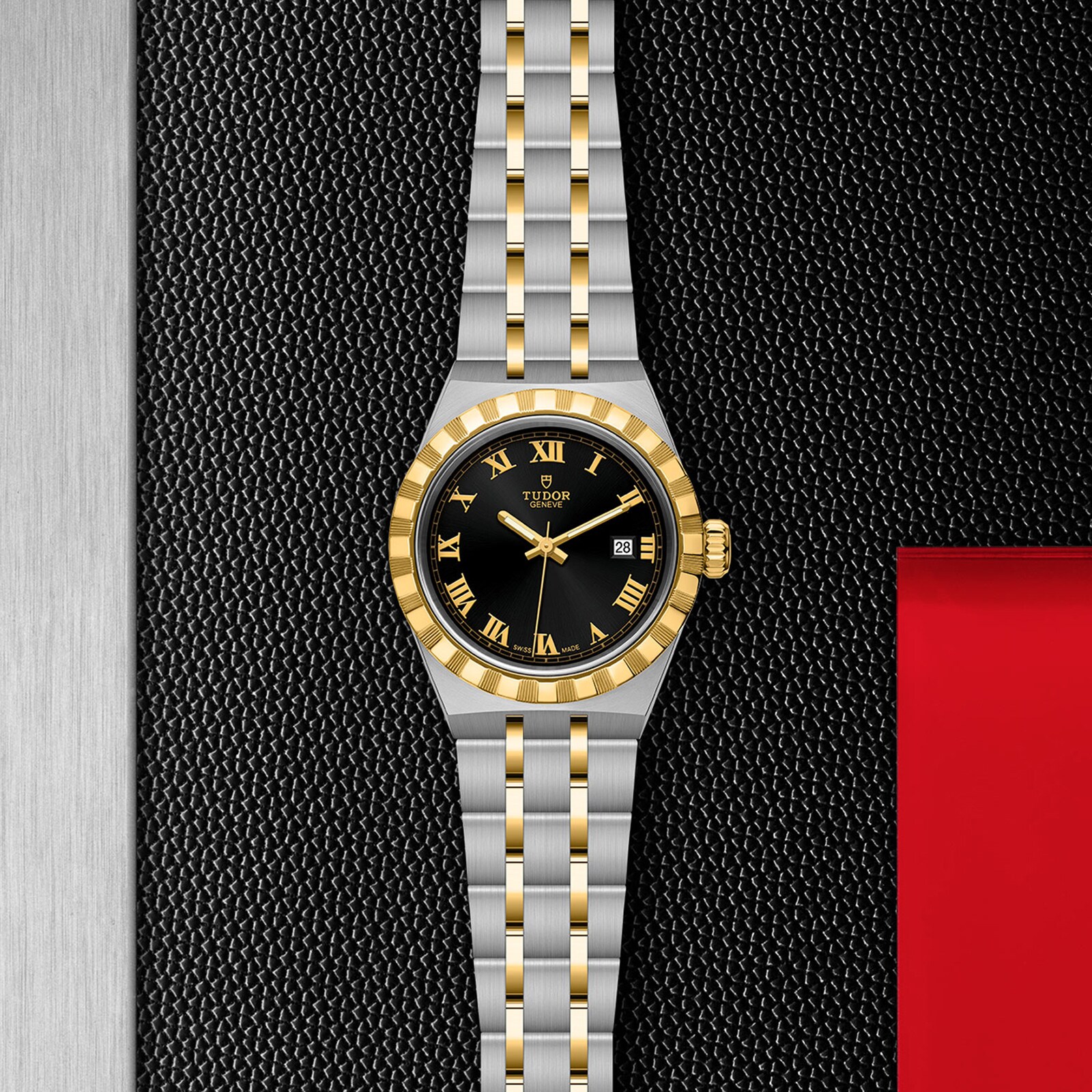 Tudor Royal M28303-0003 Automatic Watch | 28mm Black Dial - Stainless Steel & Gold - Image 4
