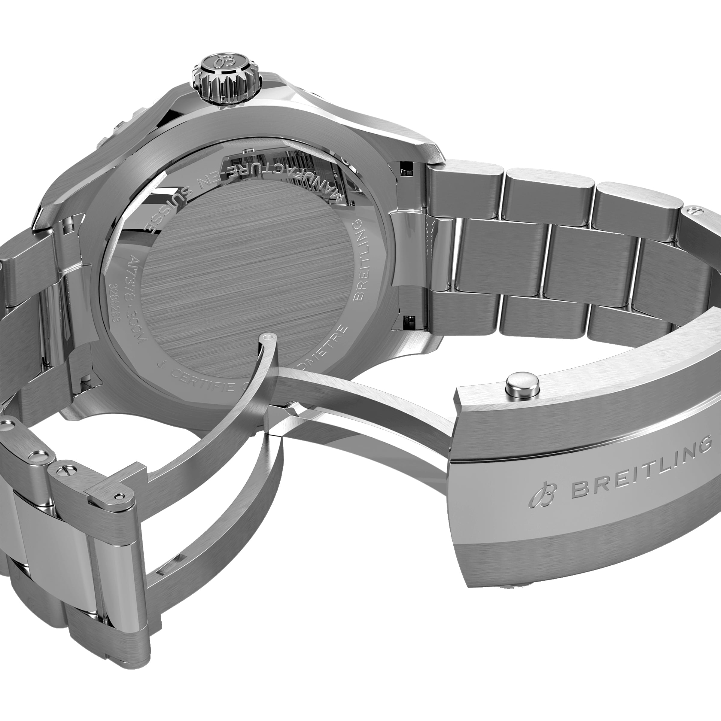 Breitling Superocean Automatic Black Watch - 46mm Stainless Steel - Image 4