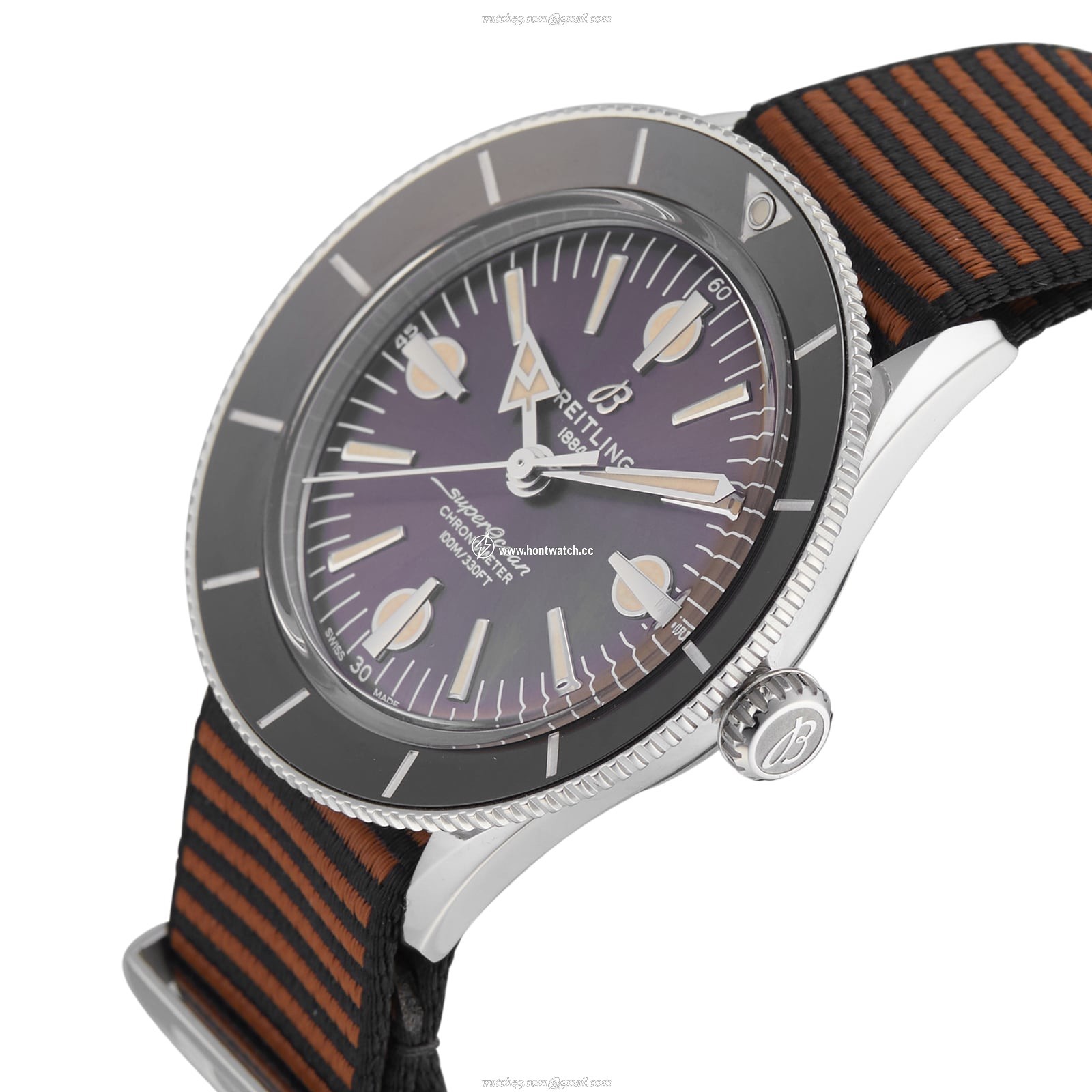 Pre-Owned Breitling Superocean Heritage 57 42mm Automatic Brown Watch - Image 2
