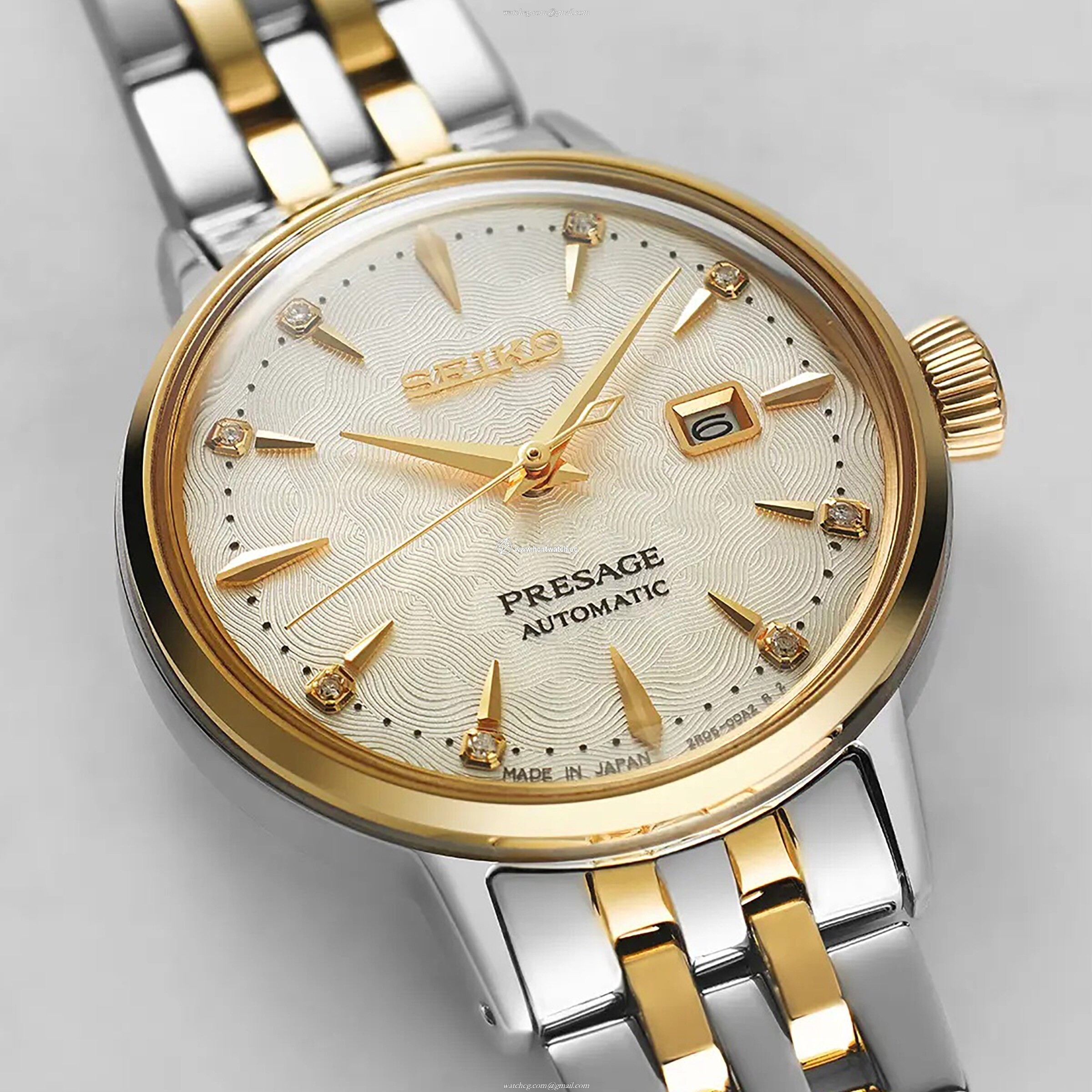 Seiko Presage SRE010J1 Automatic Gold Watch - 30.3mm Stainless Steel & Gold Plated - Image 2
