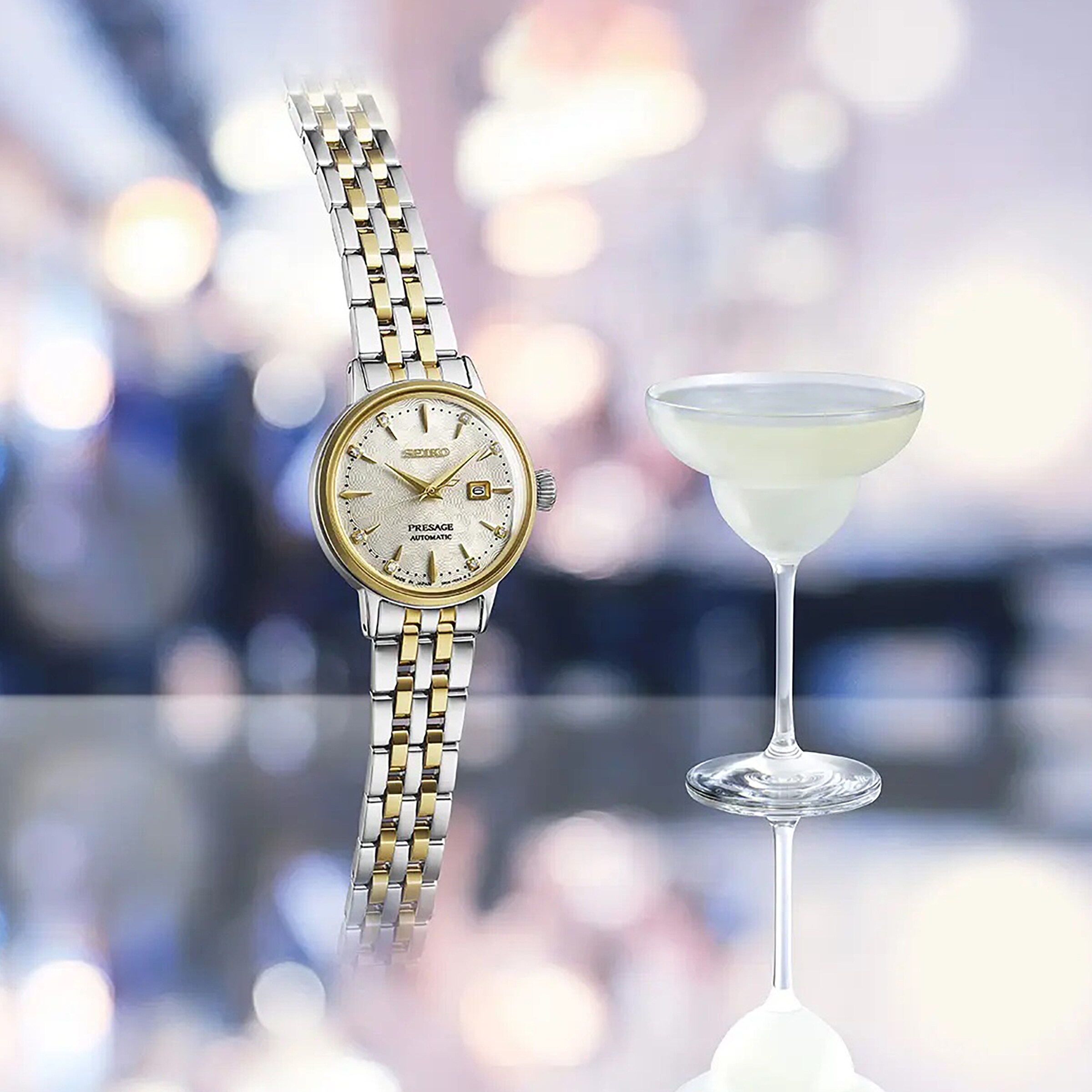 Seiko Presage SRE010J1 Automatic Gold Watch - 30.3mm Stainless Steel & Gold Plated - Image 3