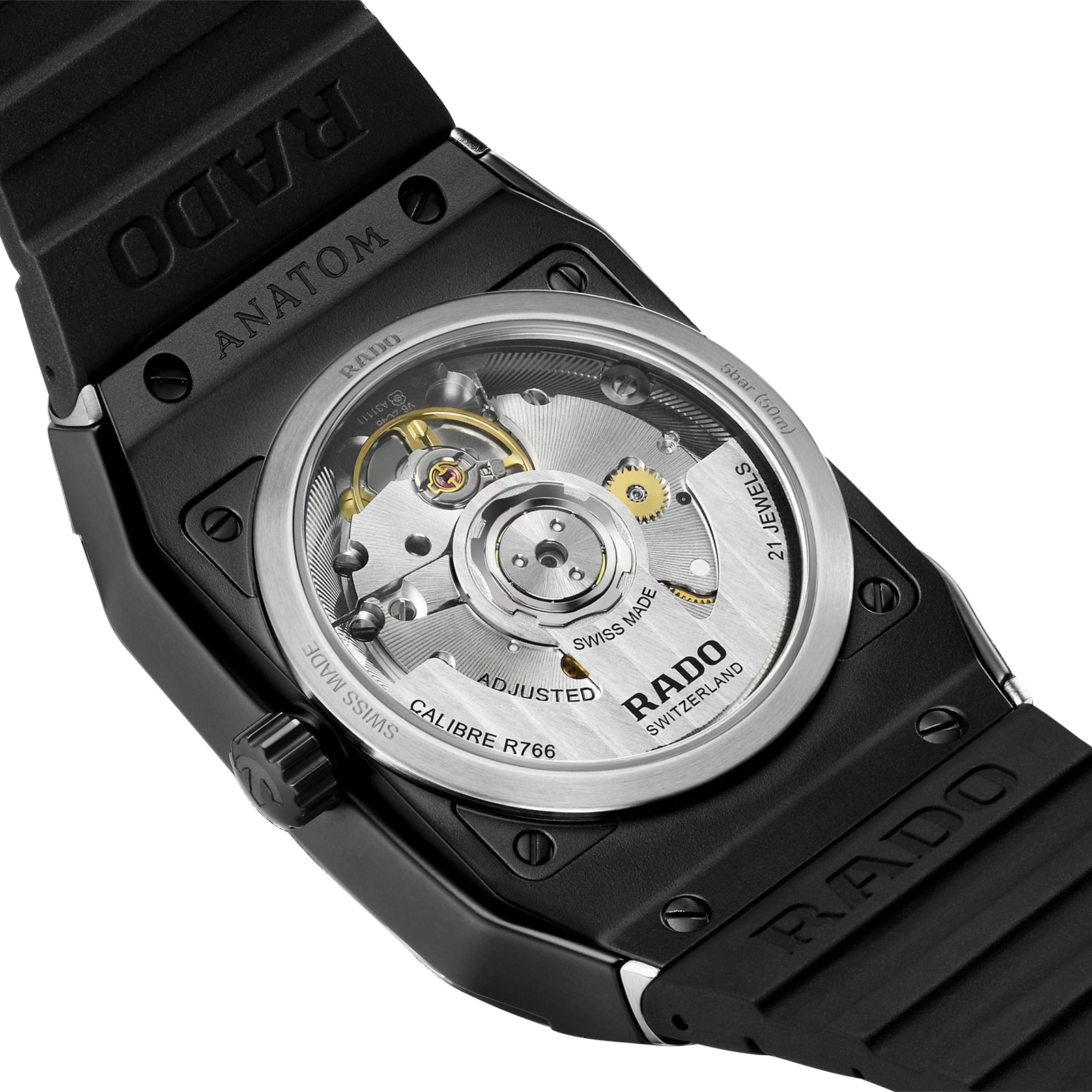 Rado Anatom Automatic Brown Watch - 32.5mm Steel & Ceramic - Image 4