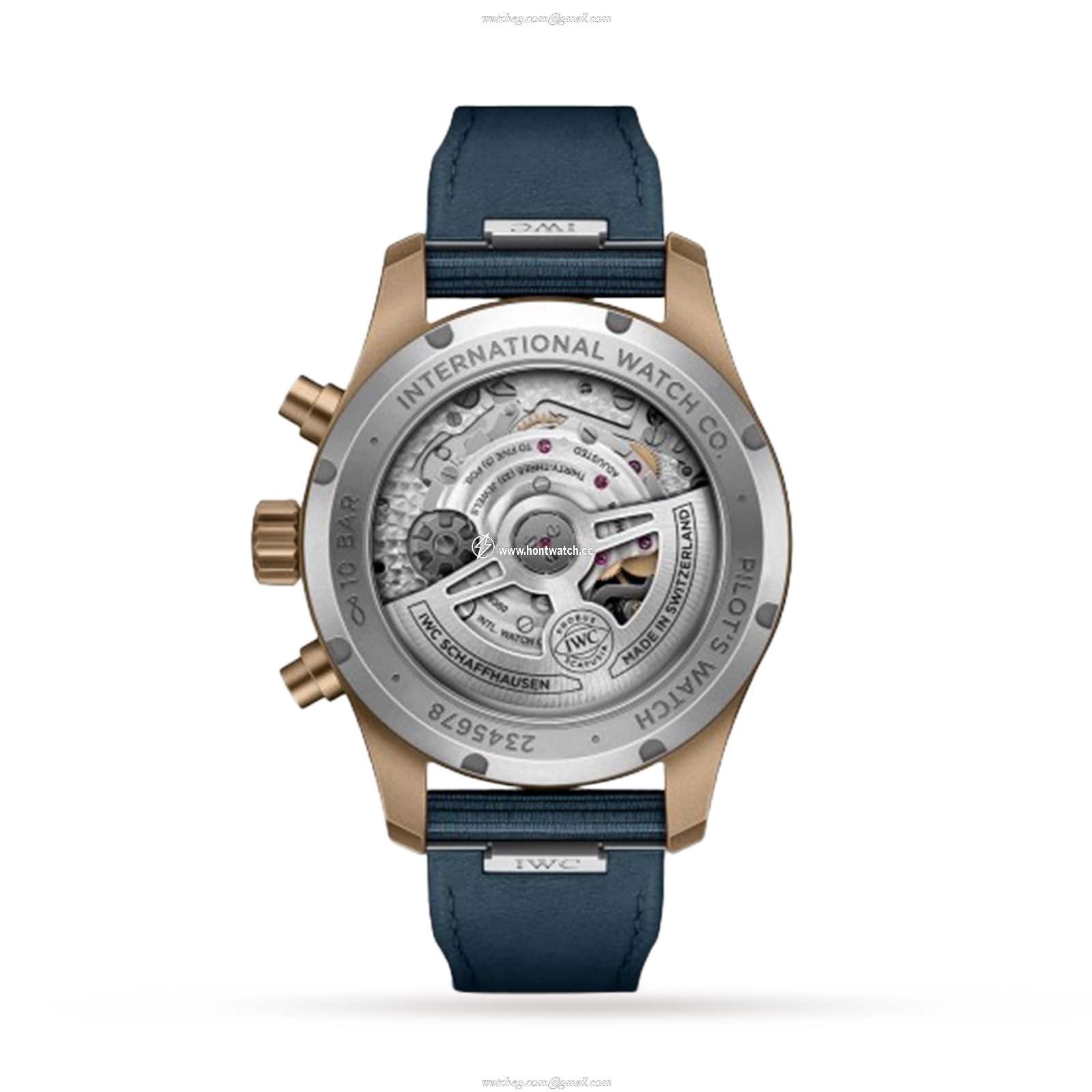 IWC Pilot IW388109 Bronze Automatic Chronograph - 41mm Blue Dial - Image 2