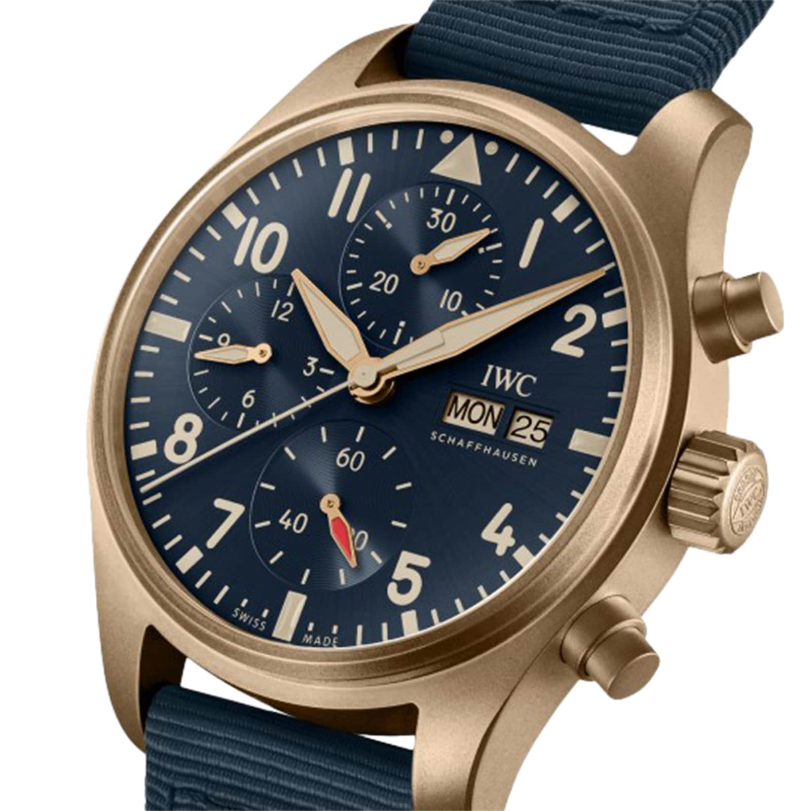 IWC Pilot IW388109 Bronze Automatic Chronograph - 41mm Blue Dial - Image 3