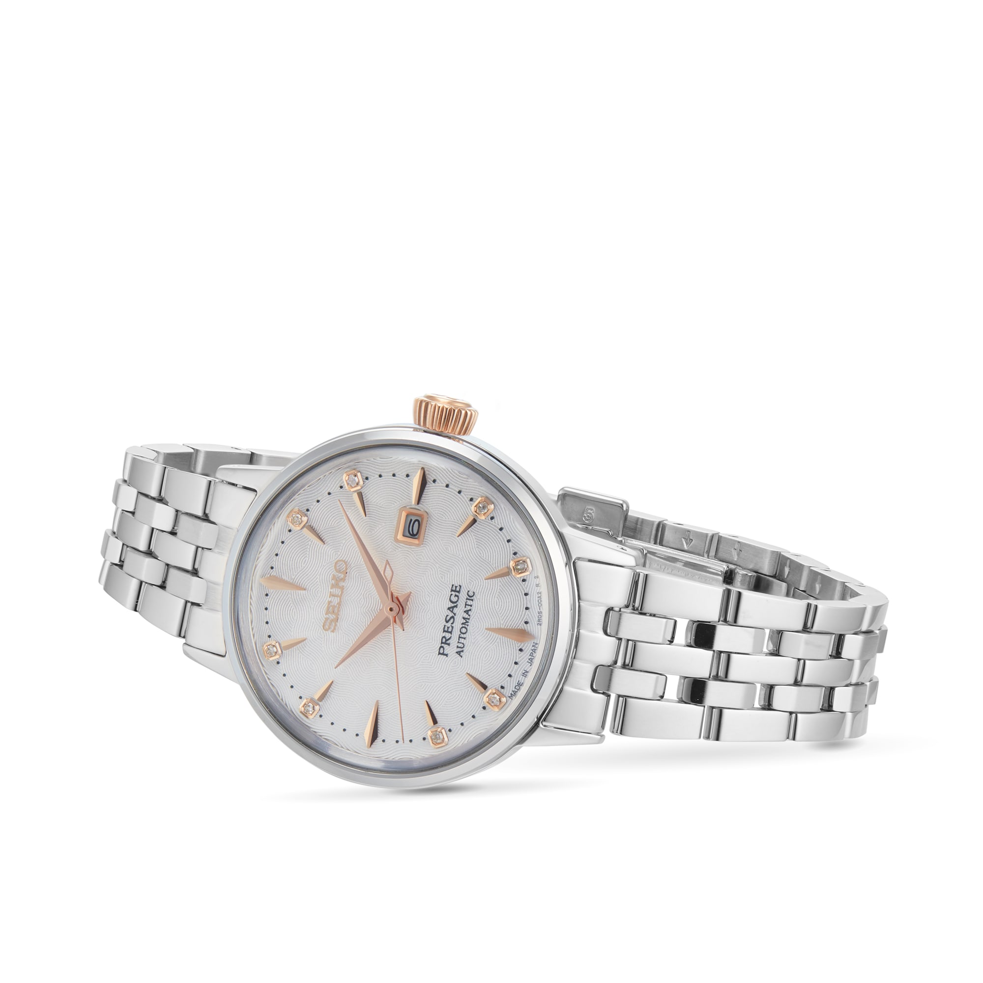 Seiko Presage SRE009J1 Automatic Watch - Silver Dial & Diamonds | 30.3mm - Image 4