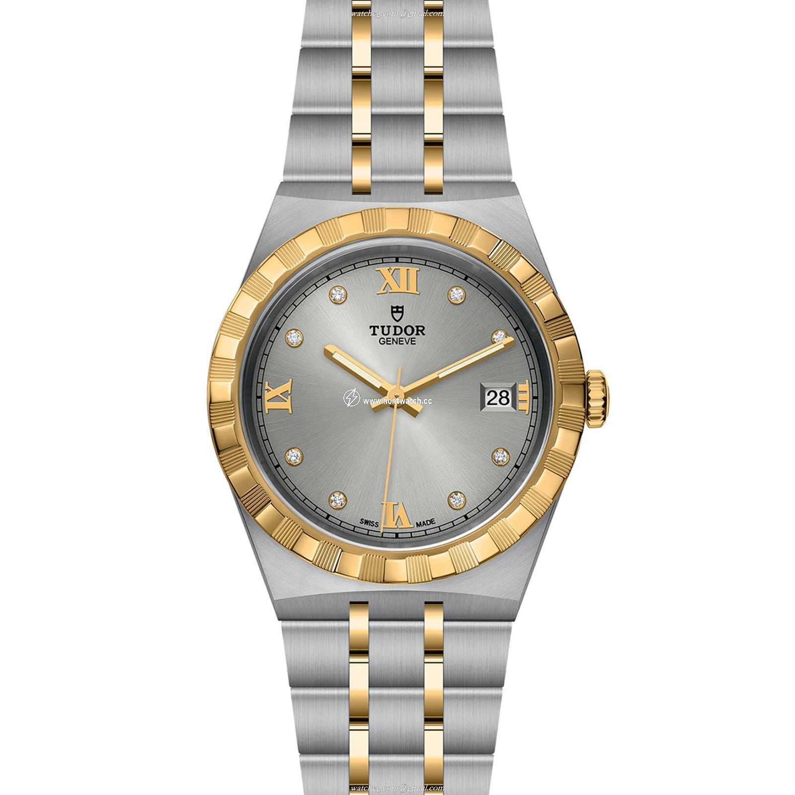 Tudor Royal M28503-0002 Automatic Watch - 38mm Steel & Gold - Silver Dial - Image 2