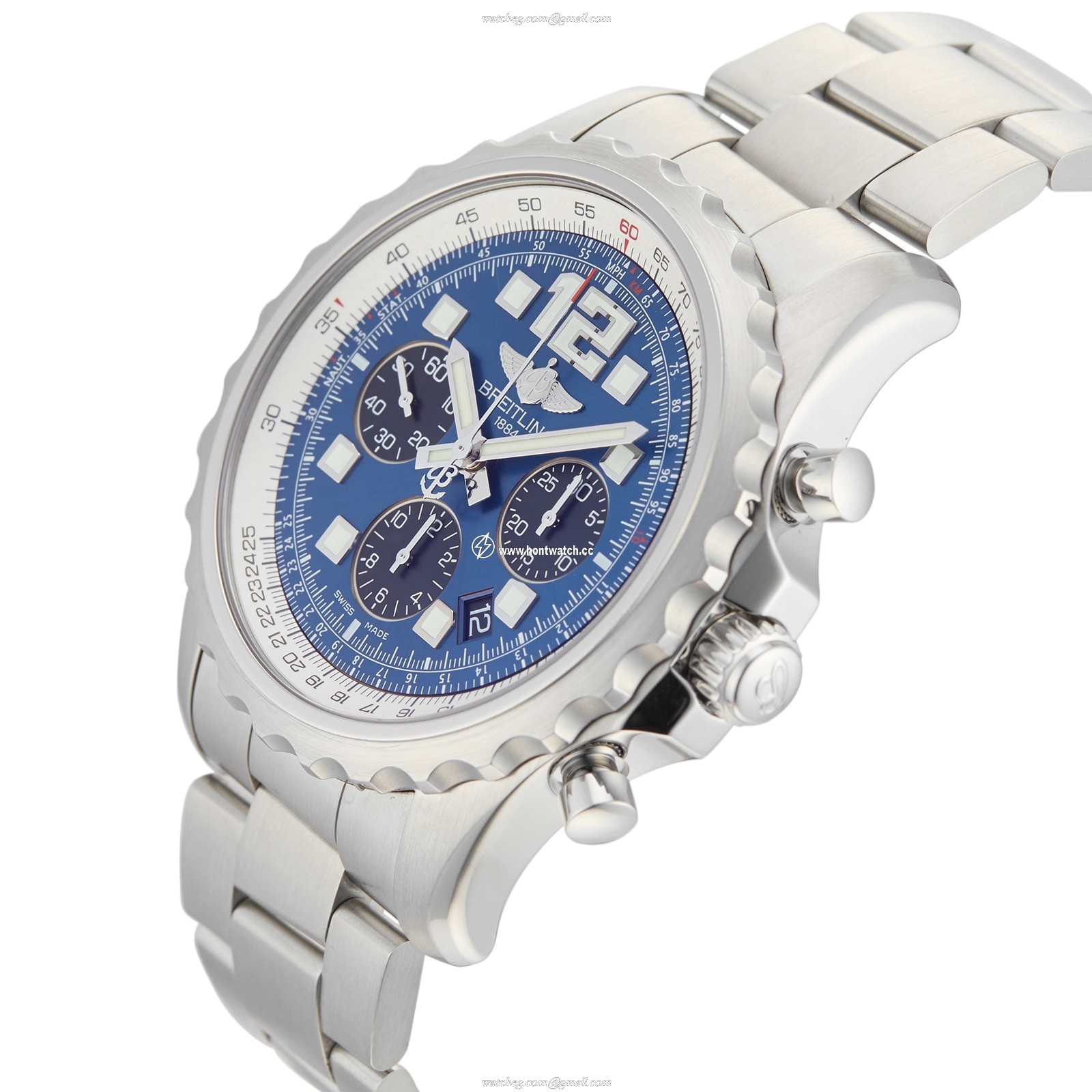 Pre-Owned Breitling Chronospace Automatic Blue Dial | 46mm Stainless Steel - Image 2