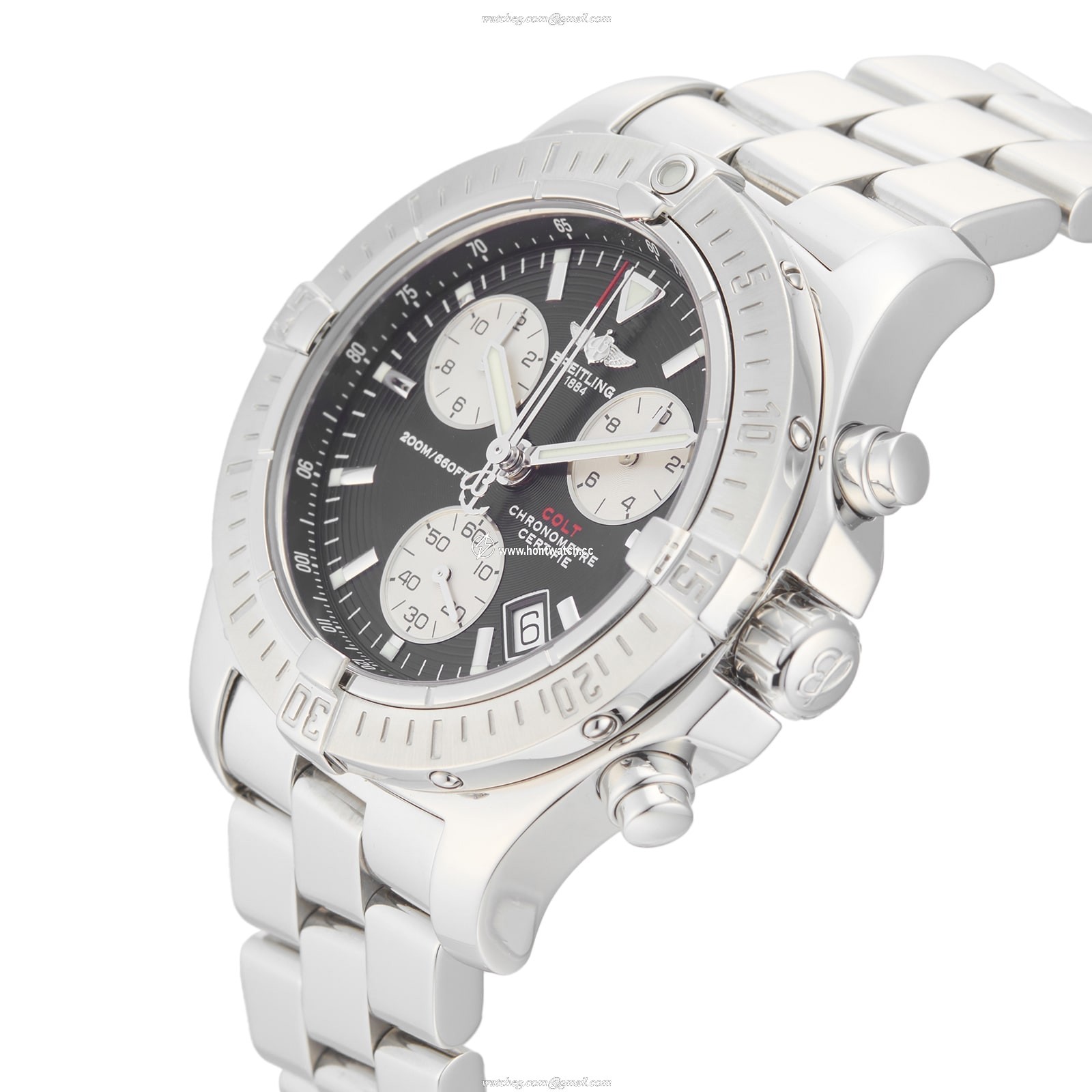 Breitling Colt A73380 | 41mm Stainless Steel Quartz Watch - Black Dial - Image 2