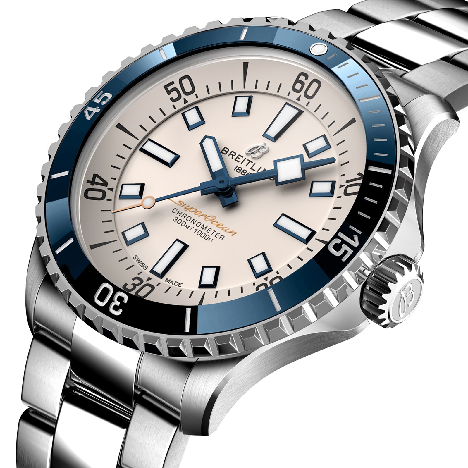 Breitling Superocean Automatic 42mm Silver Dial - Stainless Steel Watch - Image 3