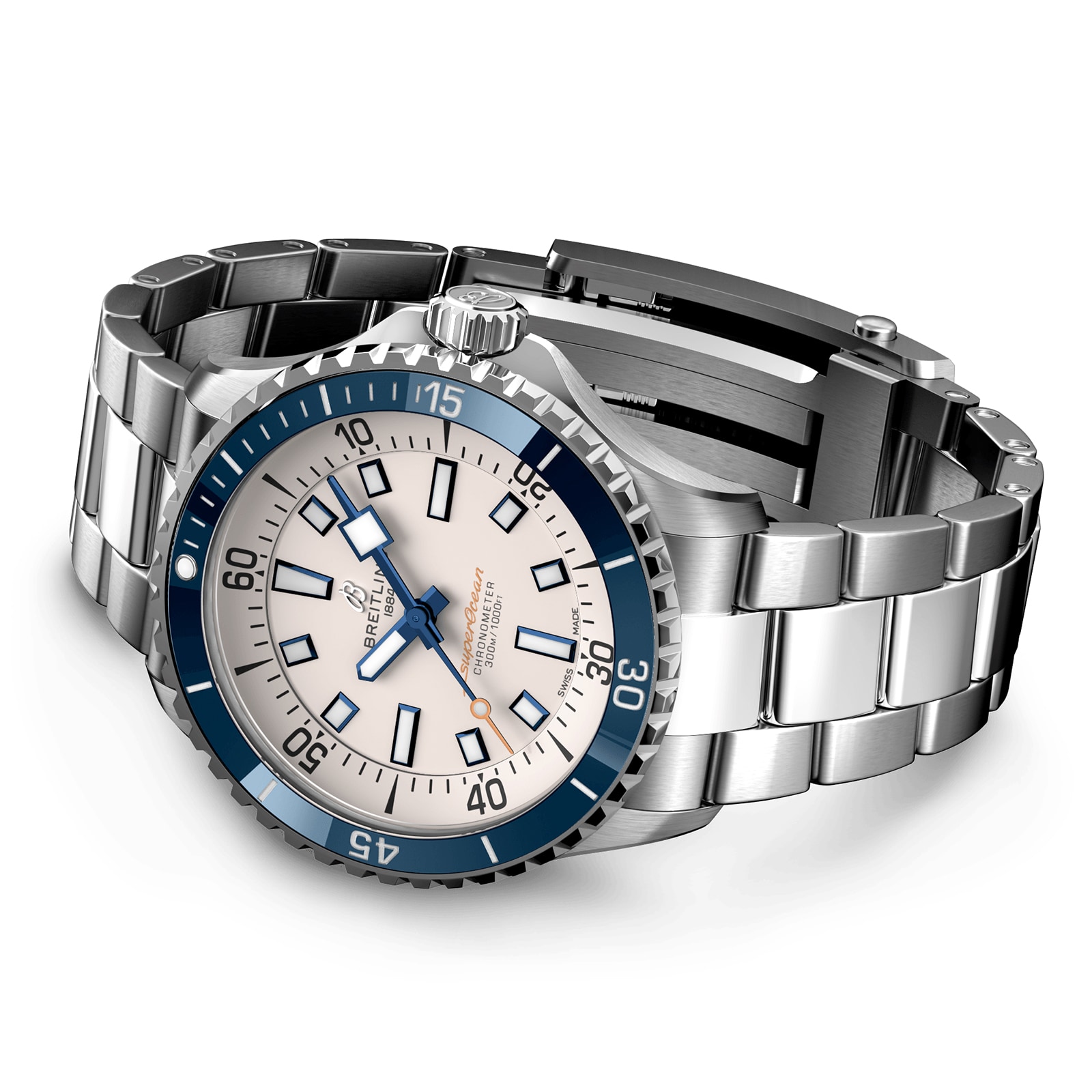 Breitling Superocean Automatic 42mm Silver Dial - Stainless Steel Watch - Image 4