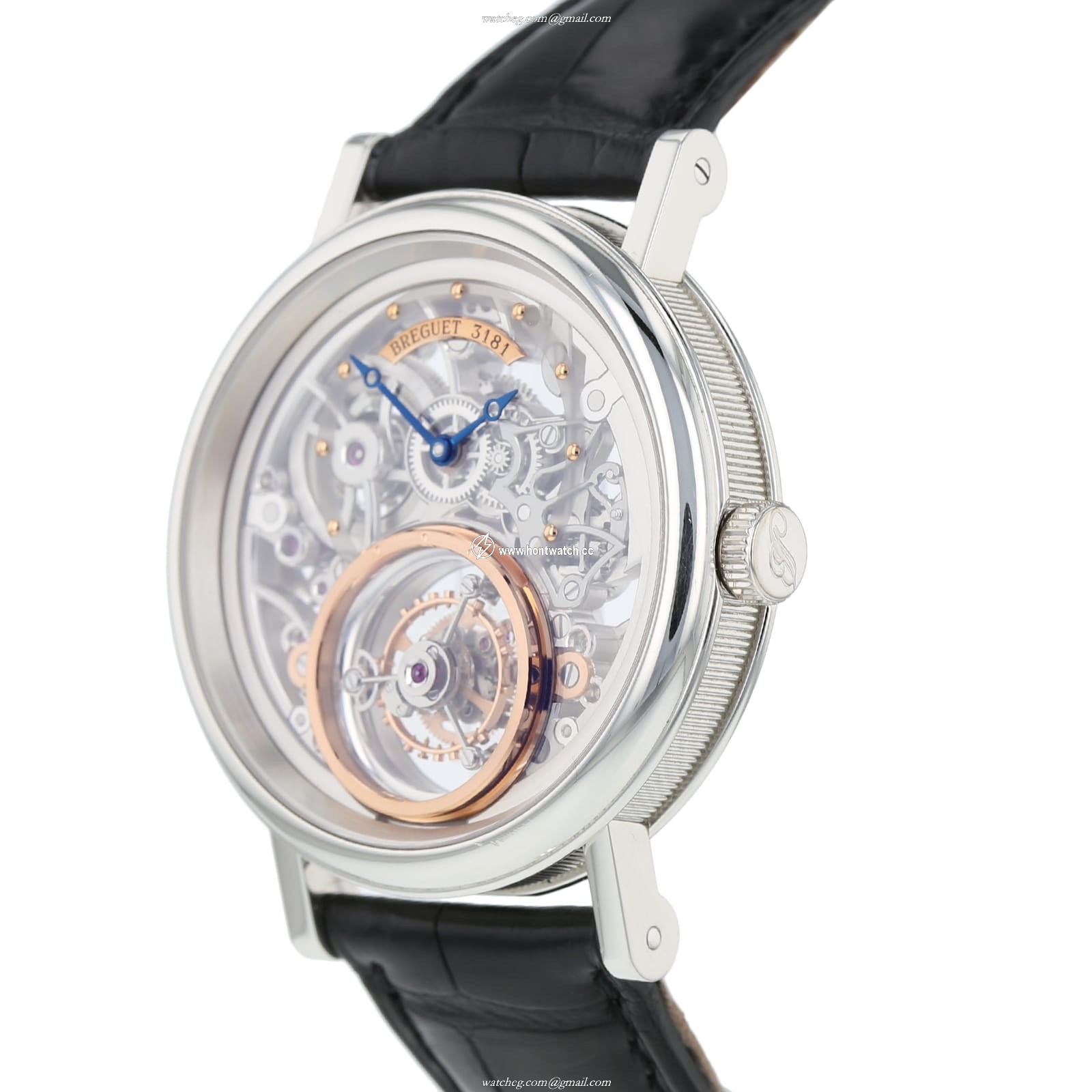 Breguet 5335PT Platinum Manual Winding Skeleton Watch - 40mm Tourbillon - Image 2