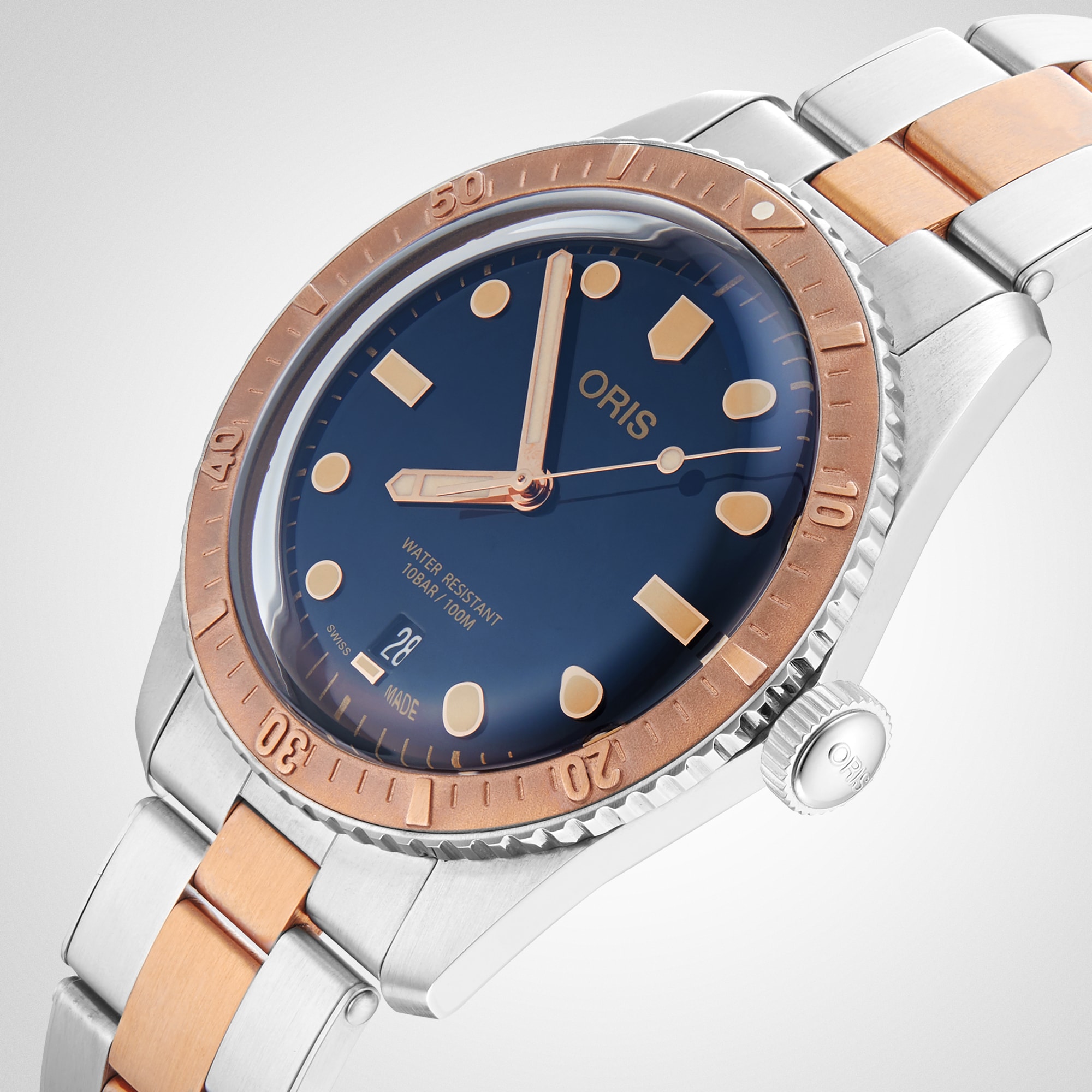 Oris Heritage 1965 Automatic Blue Dial Watch - 40mm Stainless Steel - Image 4