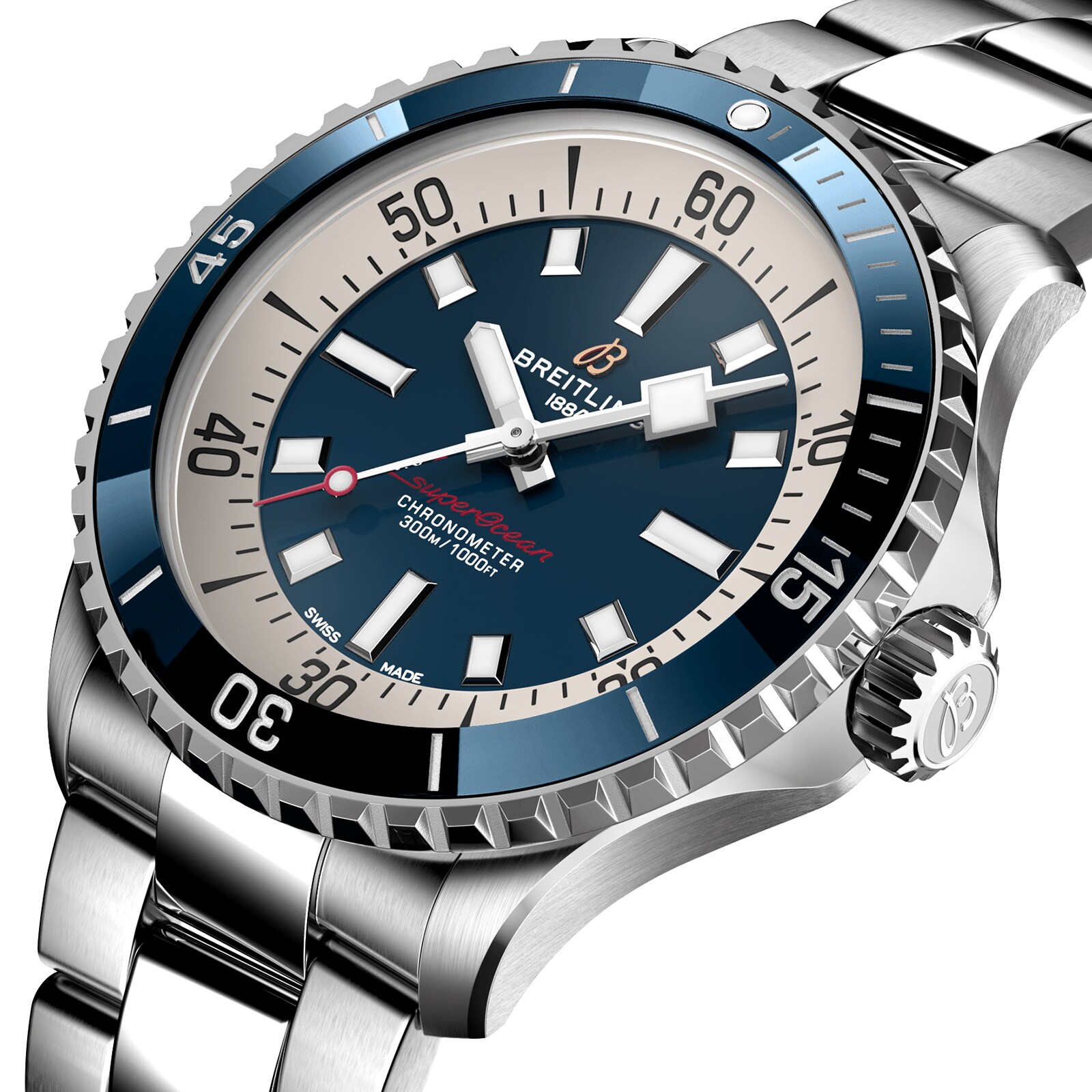 Breitling Superocean Automatic 42mm Blue Dial - Stainless Steel Watch - Image 3
