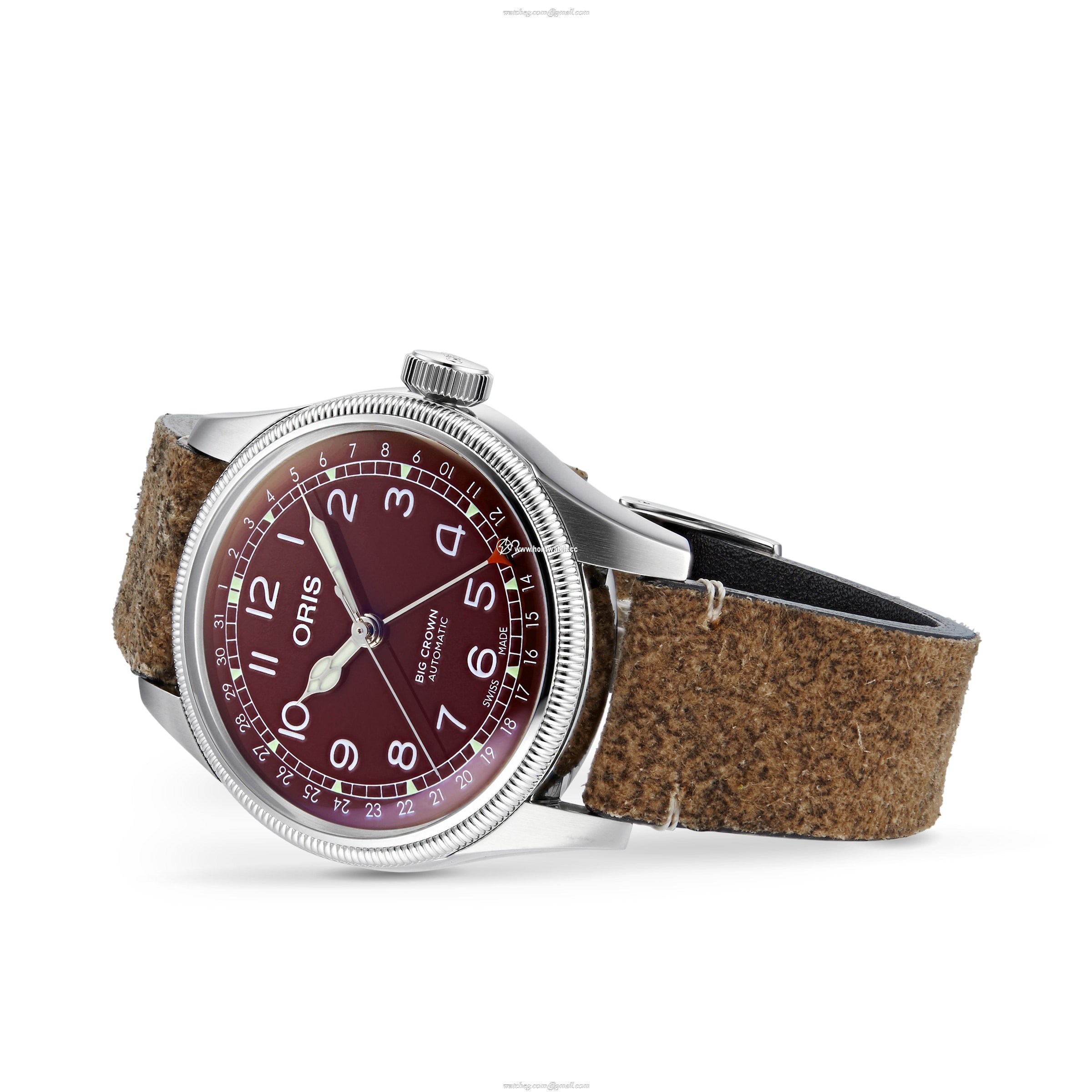 Oris Aviation Automatic Red Dial Watch - 40mm Stainless Steel | 50M Water Resistant - Image 2