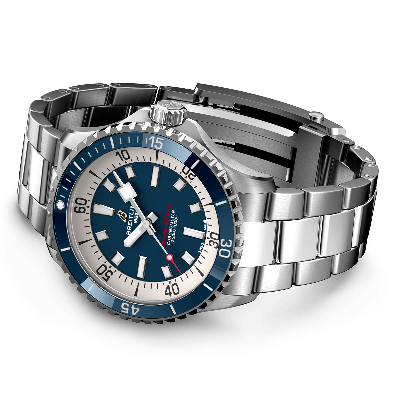 Breitling Superocean Automatic 42mm Blue Dial - Stainless Steel Watch - Image 4