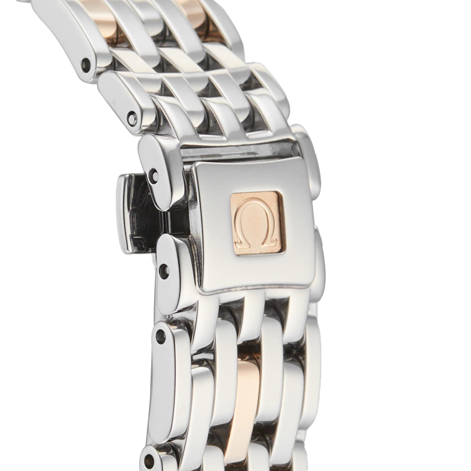 Omega De Ville Ladies Watch - 27mm Stainless Steel & Rose Gold - Quartz Silver Dial - Image 3